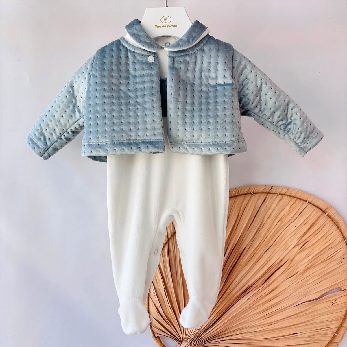 Sky Blue Chenille Set with Teddy Deolinda