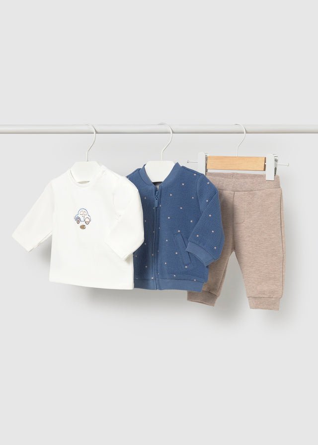 COMPLETO IN COTONE CALDO BLU - Noi da piccoli