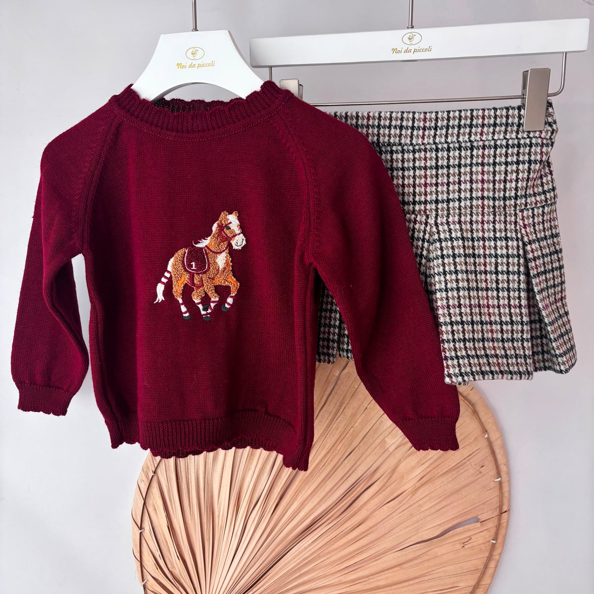 Burgundy Brushed Cotton Set Deolinda - Noi da piccoli