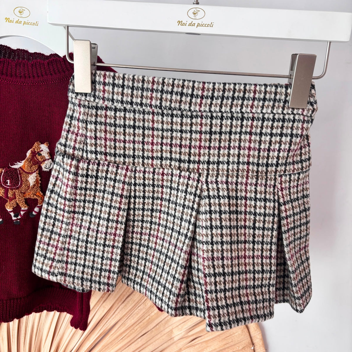 Burgundy Brushed Cotton Set Deolinda - Noi da piccoli