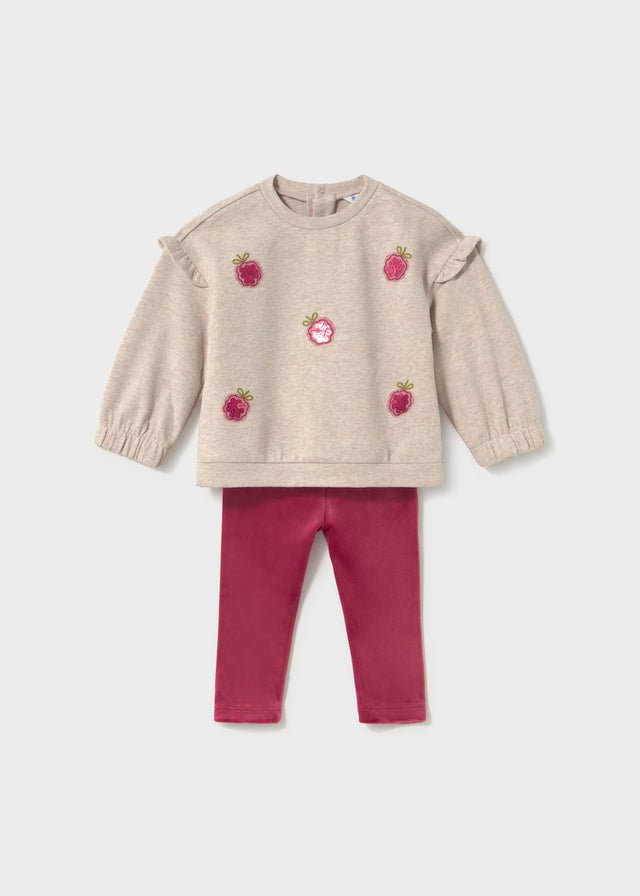 COMPLETO IN FILATO CALDO FUCSIA - Noi da piccoli