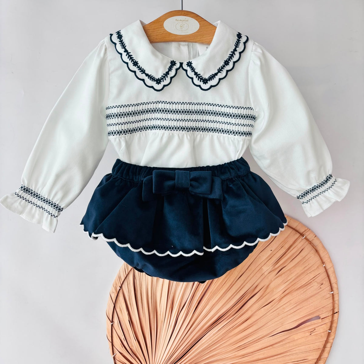 COMPLETO IN VELLUTO BLU - Noi da piccoli