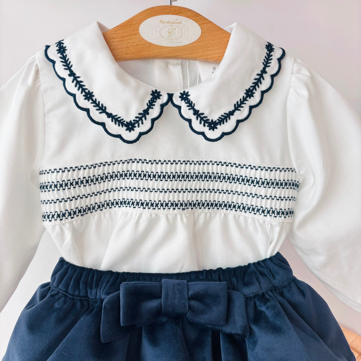 COMPLETO IN VELLUTO BLU - Noi da piccoli