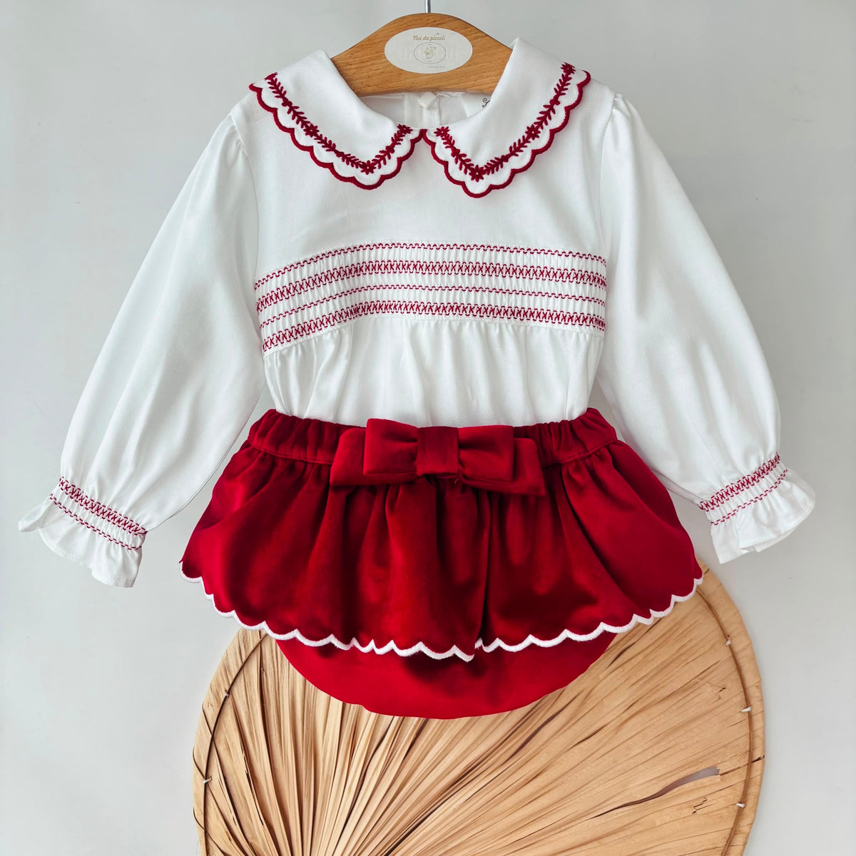 COMPLETO IN VELLUTO ROSSO - Noi da piccoli