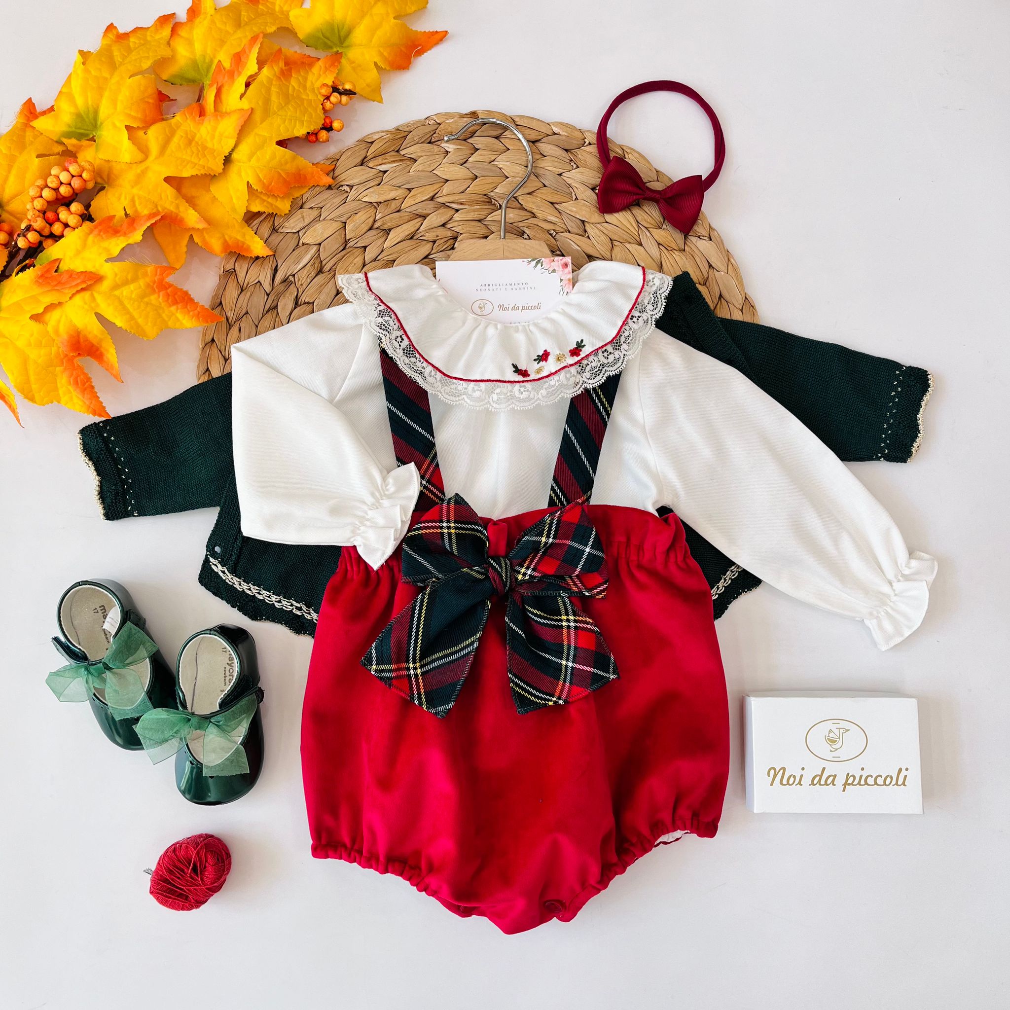 COMPLETO NAVIDAD VERDE E ROSSO - Noi da piccoli