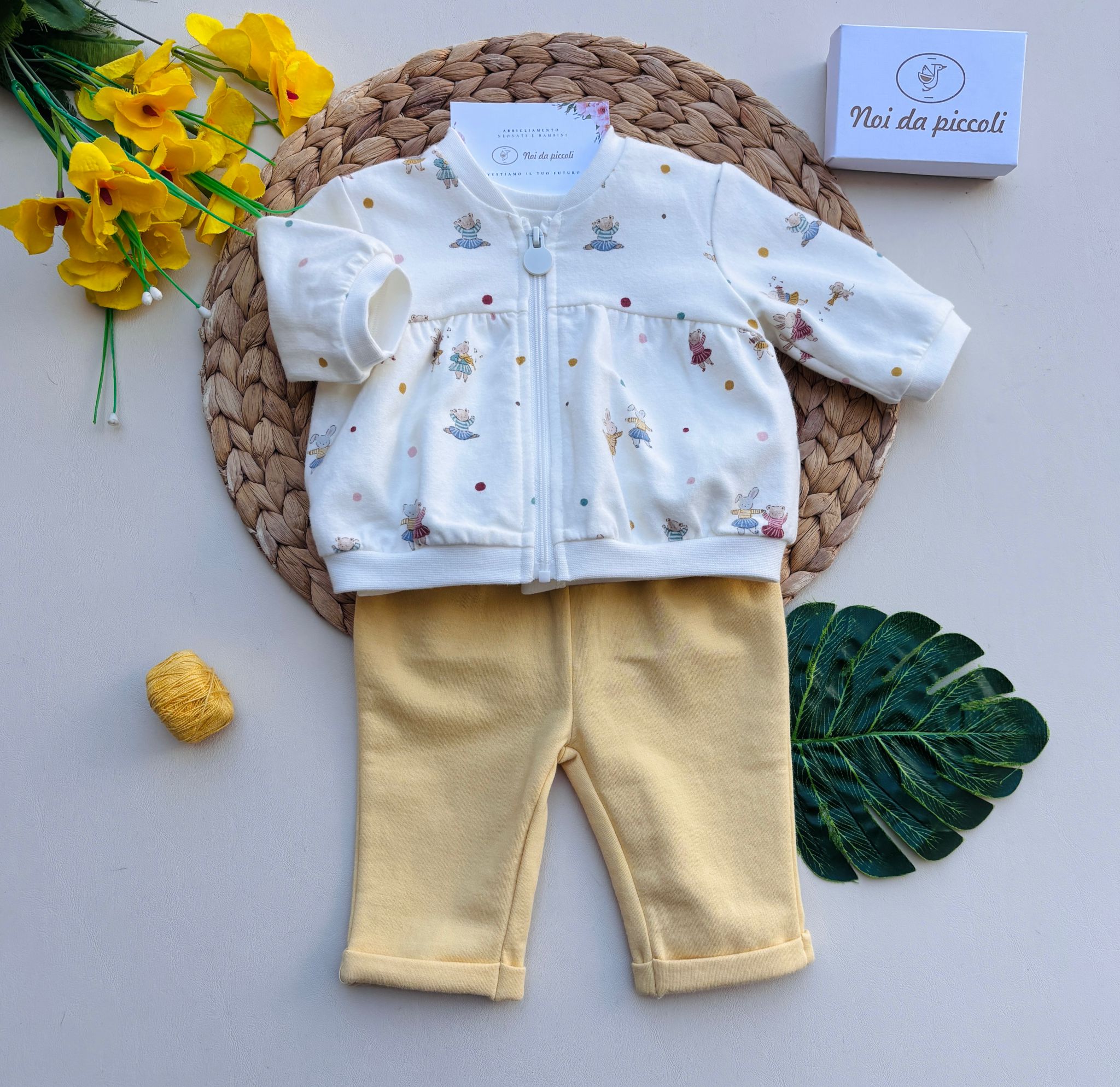 COMPLETO panna e giallo - Noi da piccoli