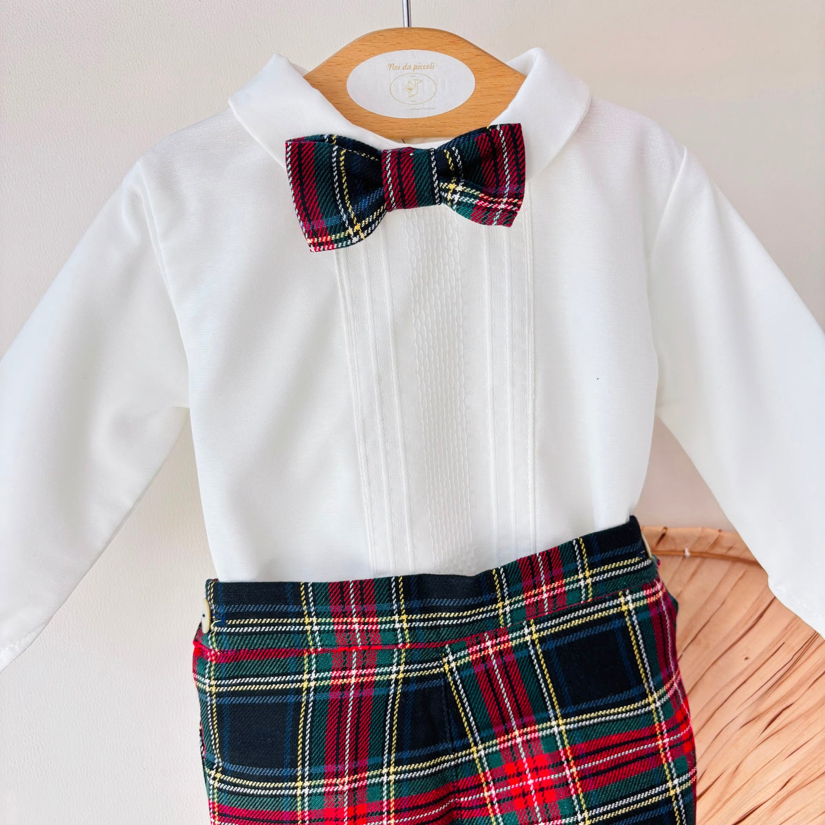 COMPLETO TARTAN Rosso - Noi da piccoli