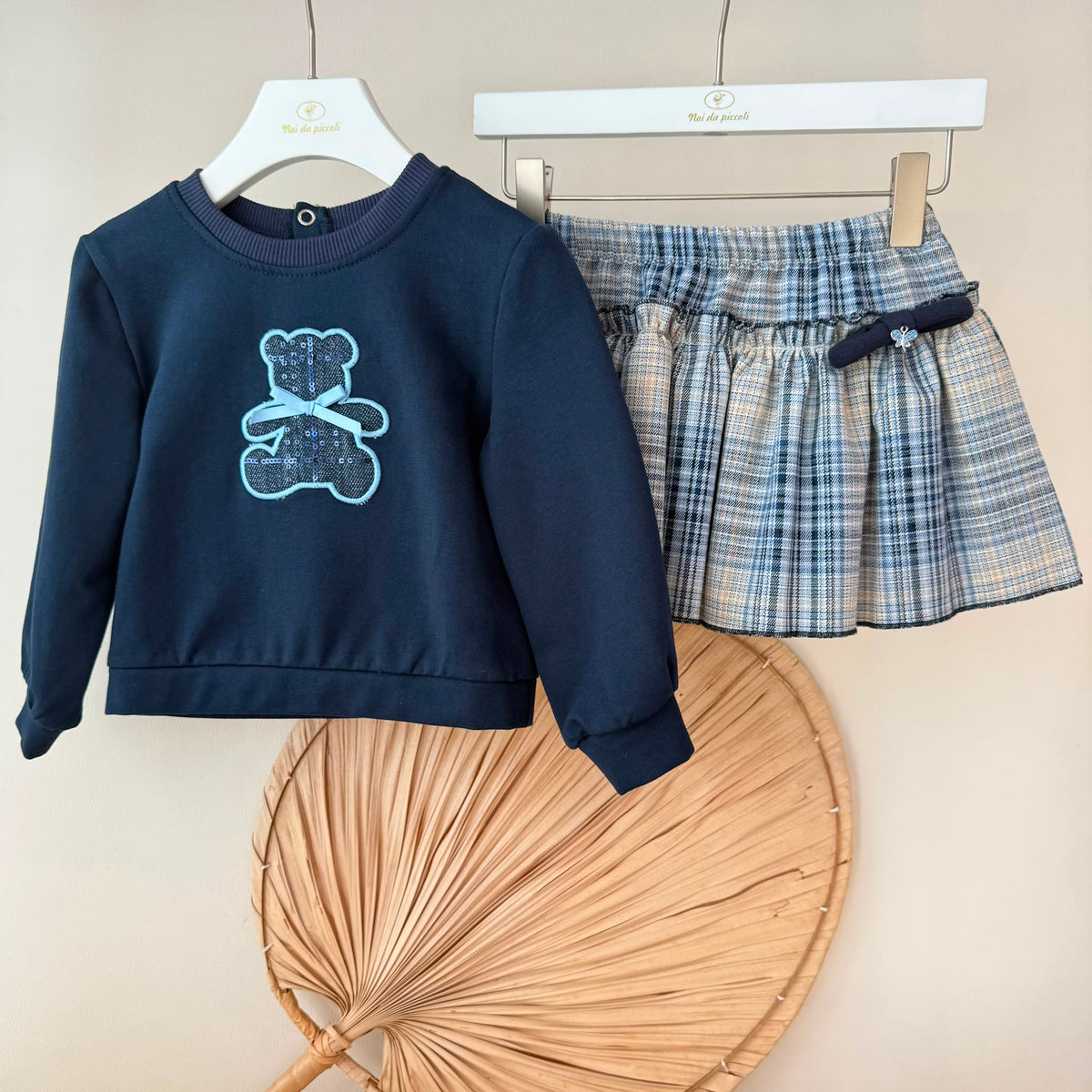 Completo Teddy a Quadretti Blu Nalù - Noi da piccoli