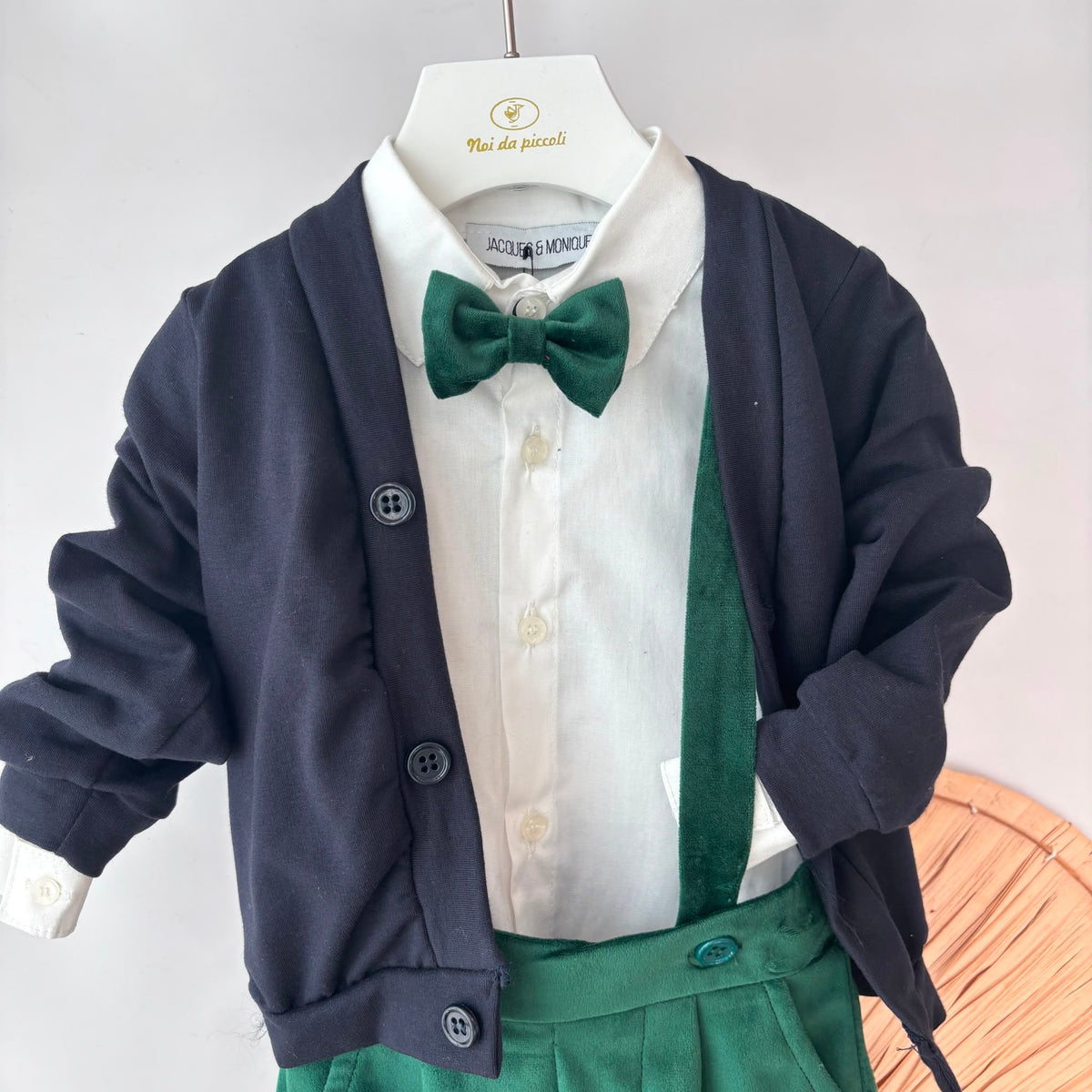 COMPLETO Velluto VERDE - Noi da piccoli
