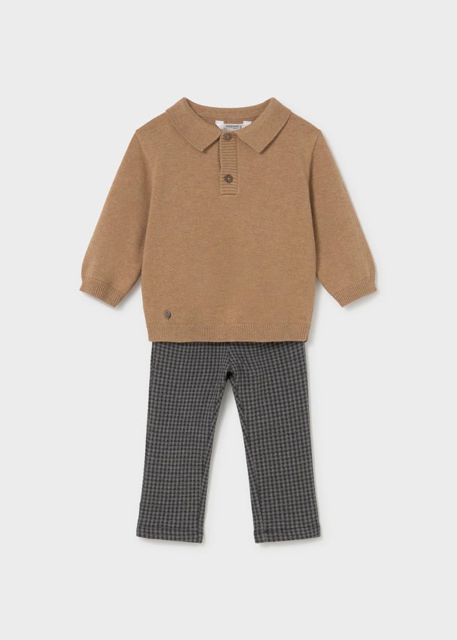 COMPLETO VERSATILE IN FILATO CALDO BEIGE - Noi da piccoli