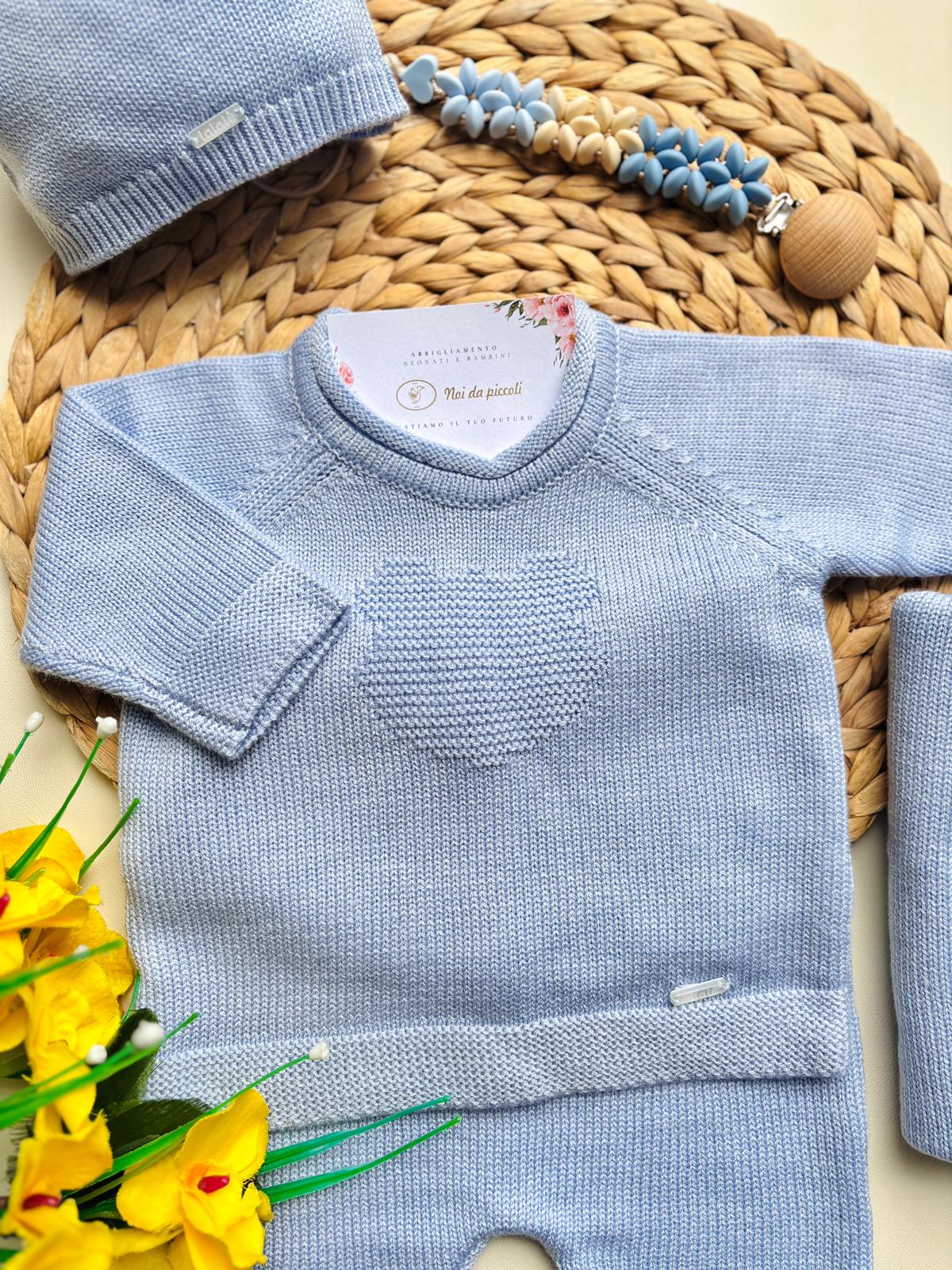 COORDINATO NASCITA FILATO CALDO CIELO - Noi da piccoli