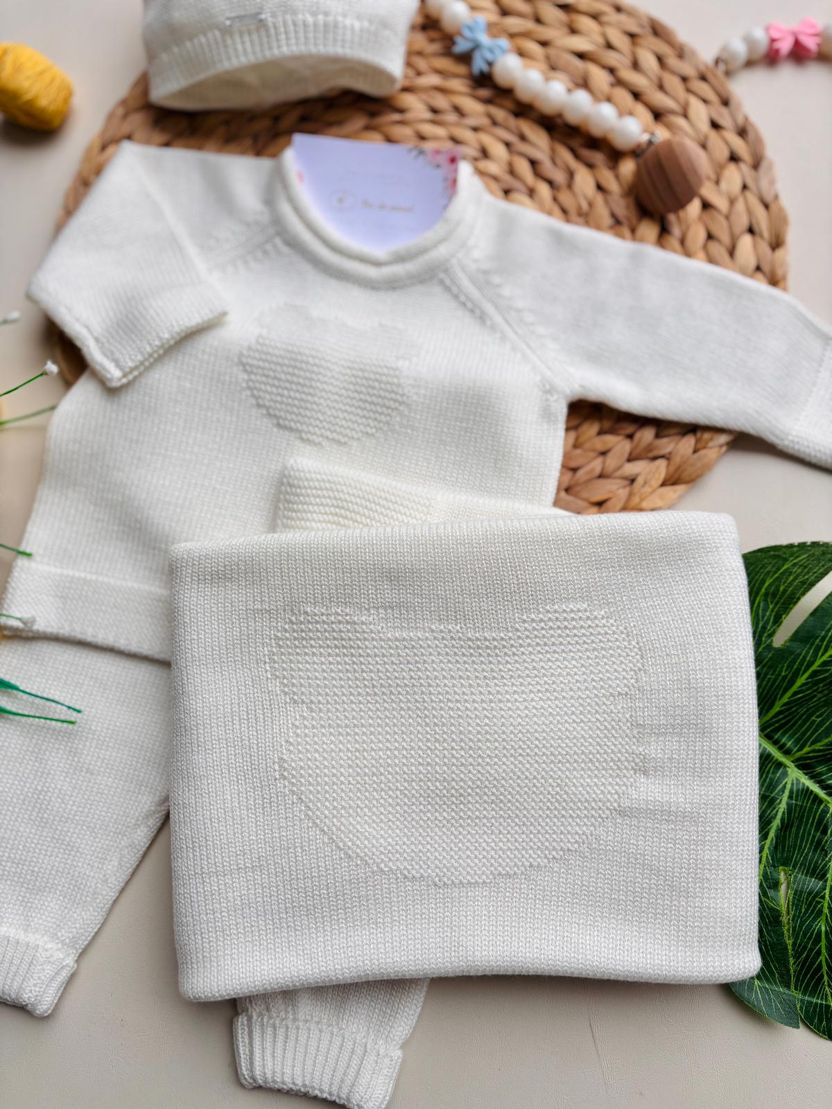 COORDINATO NASCITA FILATO CALDO LATTE - Noi da piccoli