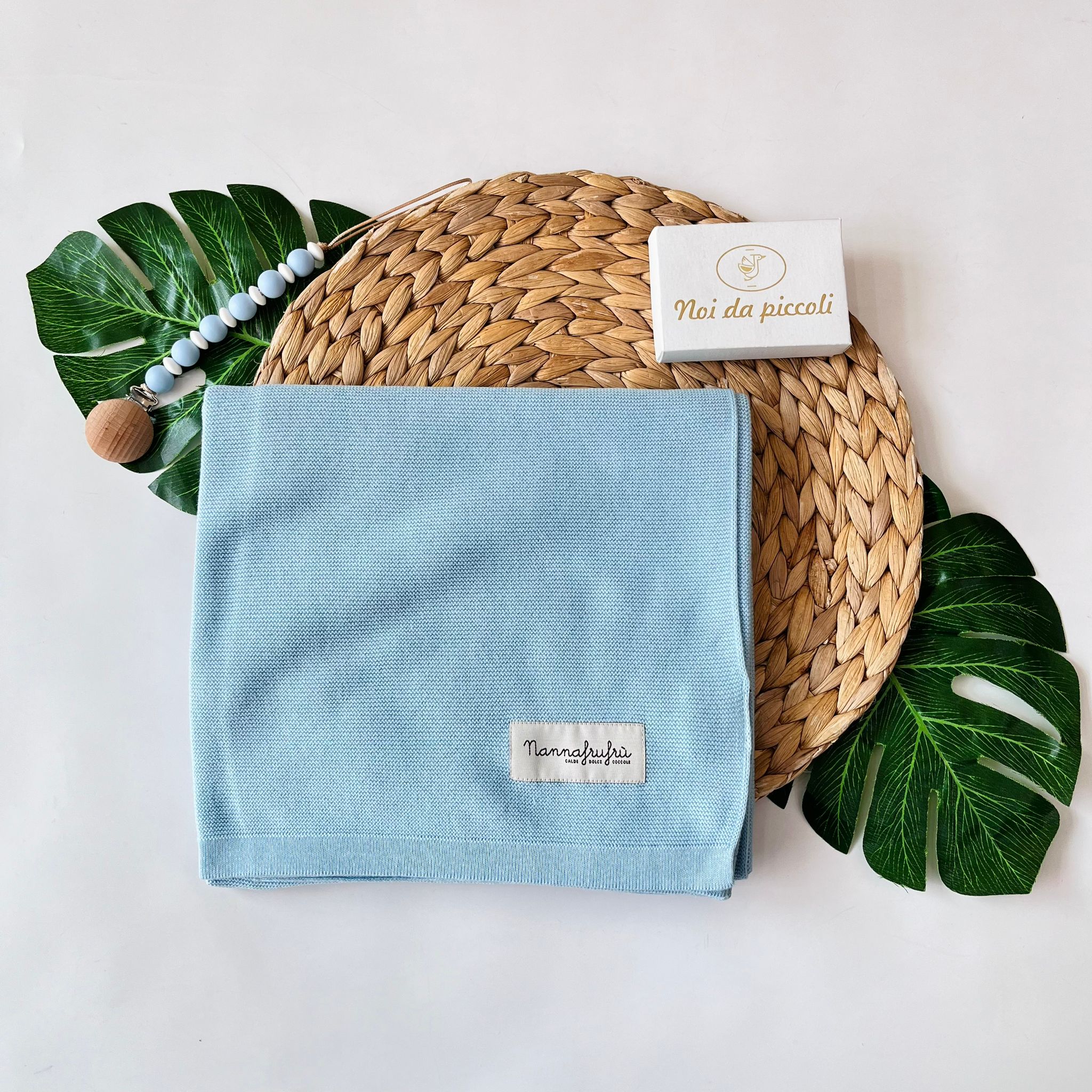 COPERTA 100 % COTONE CIELO - Noi da piccoli