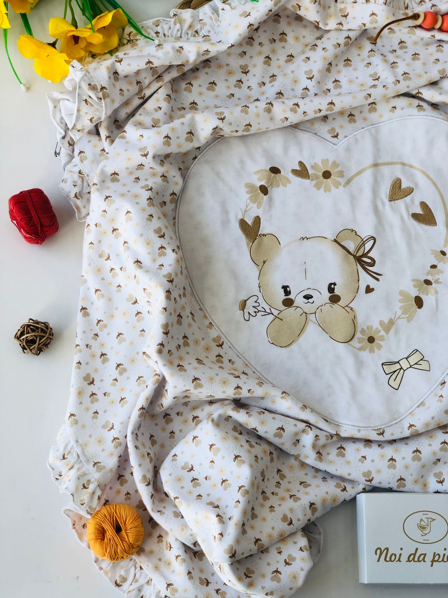 Coperta 100 % COTONE Multicolore - Noi da piccoli