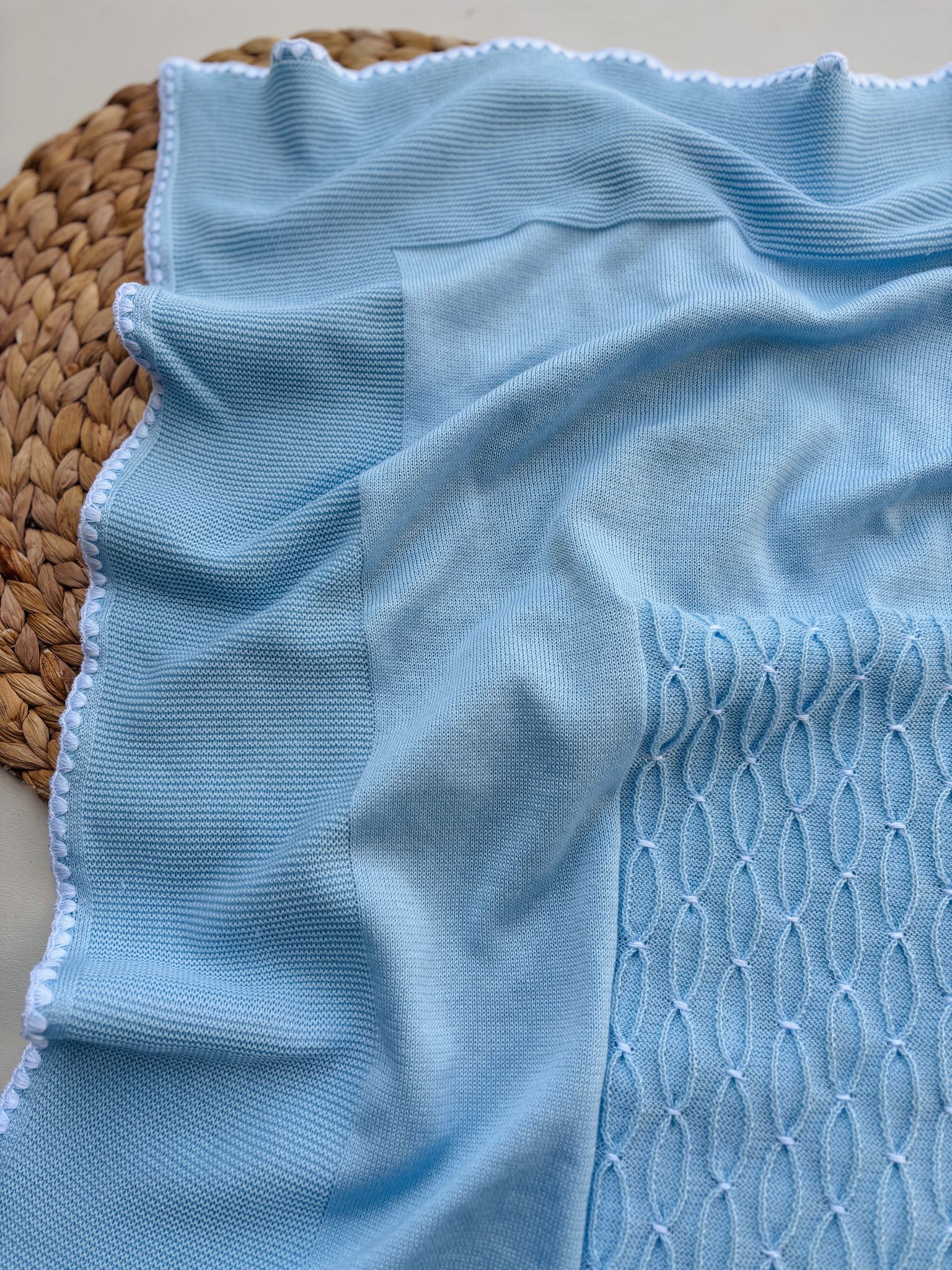 Coperta 100% FILO DI COTONE CIELO - Noi da piccoli