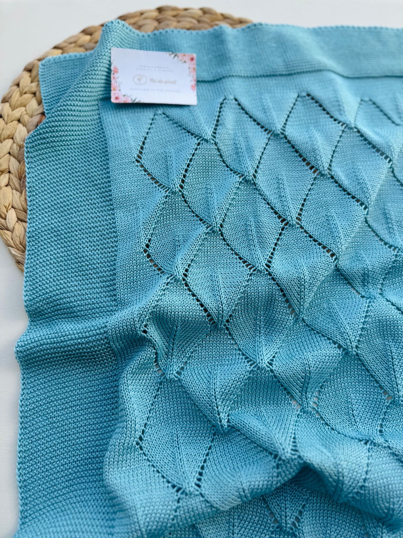 Coperta 100% FILO DI COTONE VERDE - Noi da piccoli