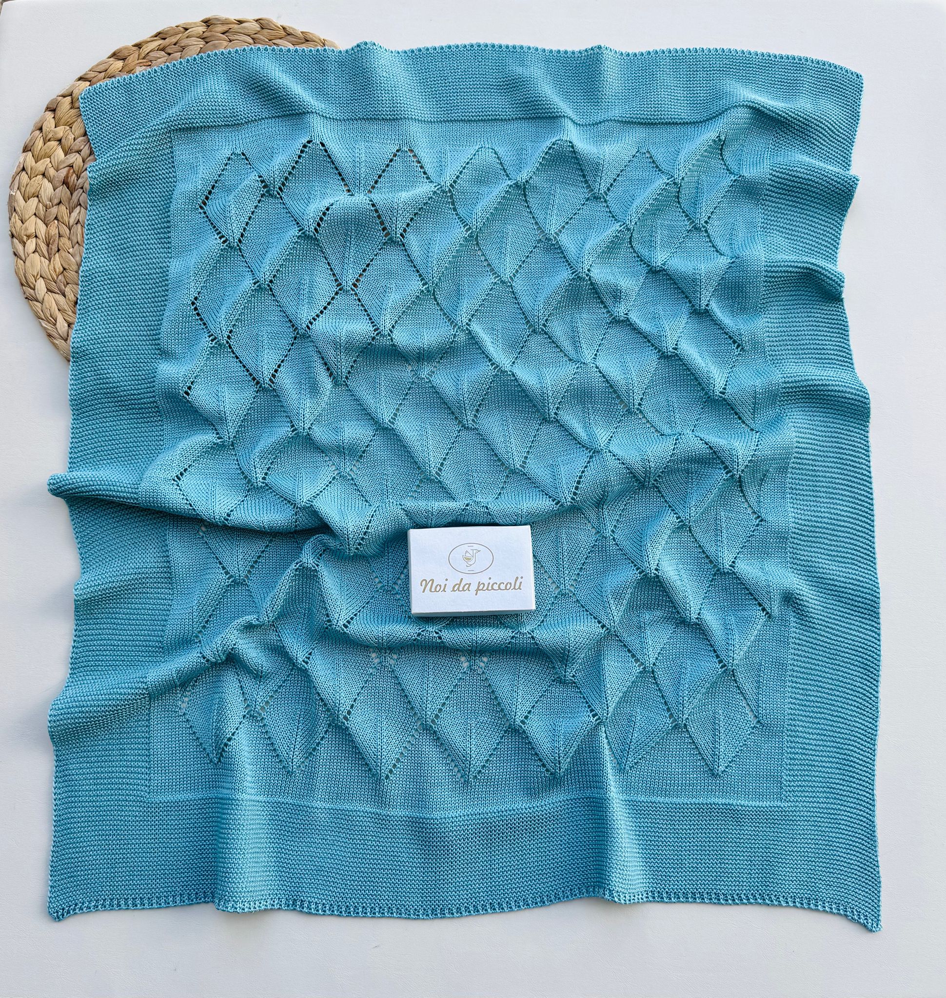 Coperta 100% FILO DI COTONE VERDE - Noi da piccoli