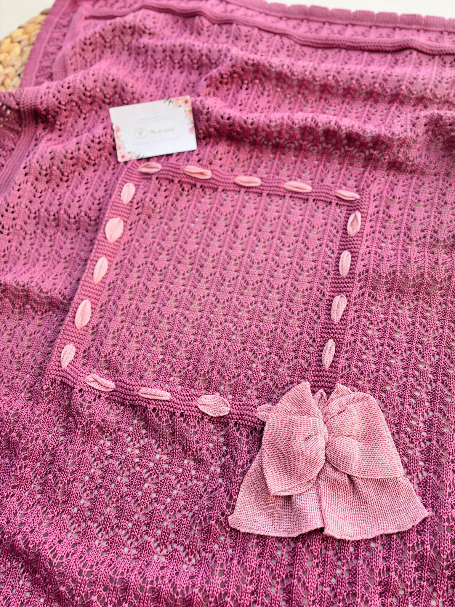 Coperta 100% FILO DI COTONE Viola - Noi da piccoli