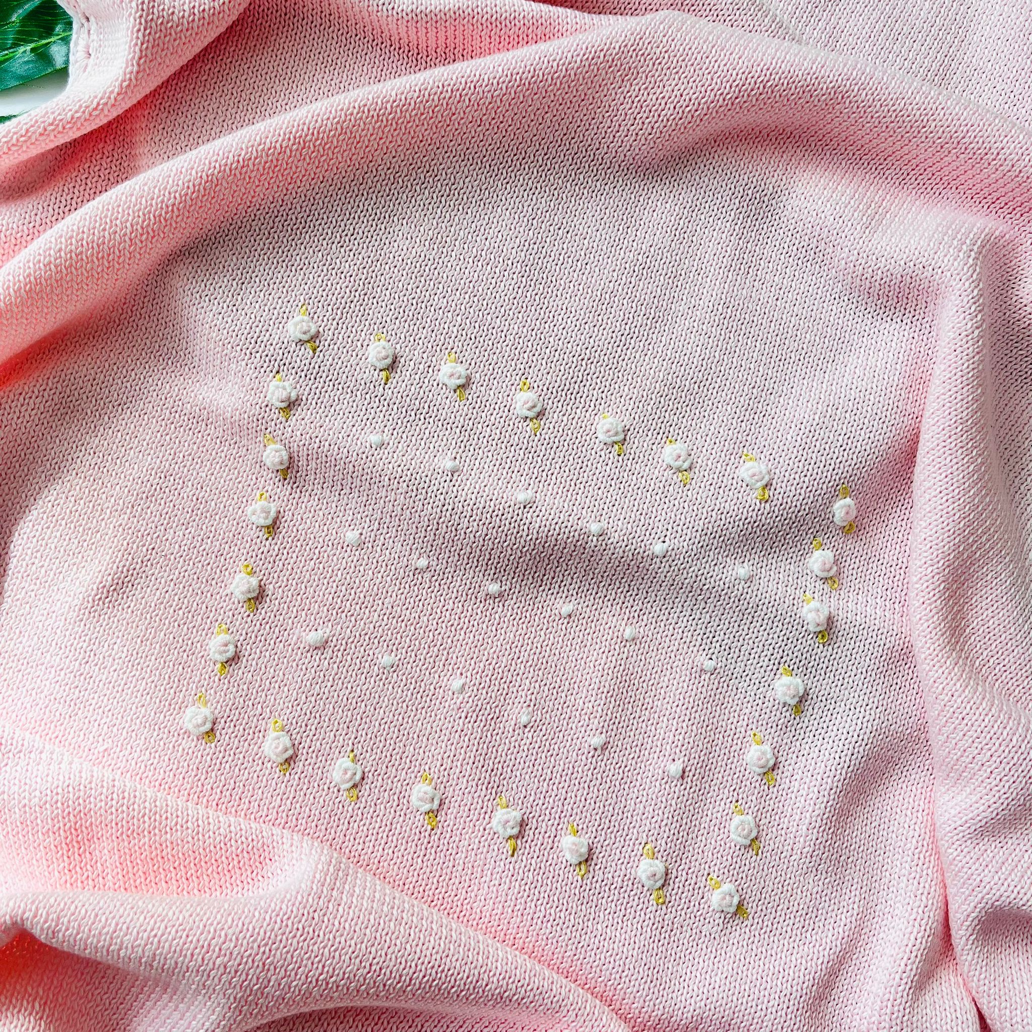 COPERTA GINEVRA 100% FILO DI COTONE ROSA - Noi da piccoli