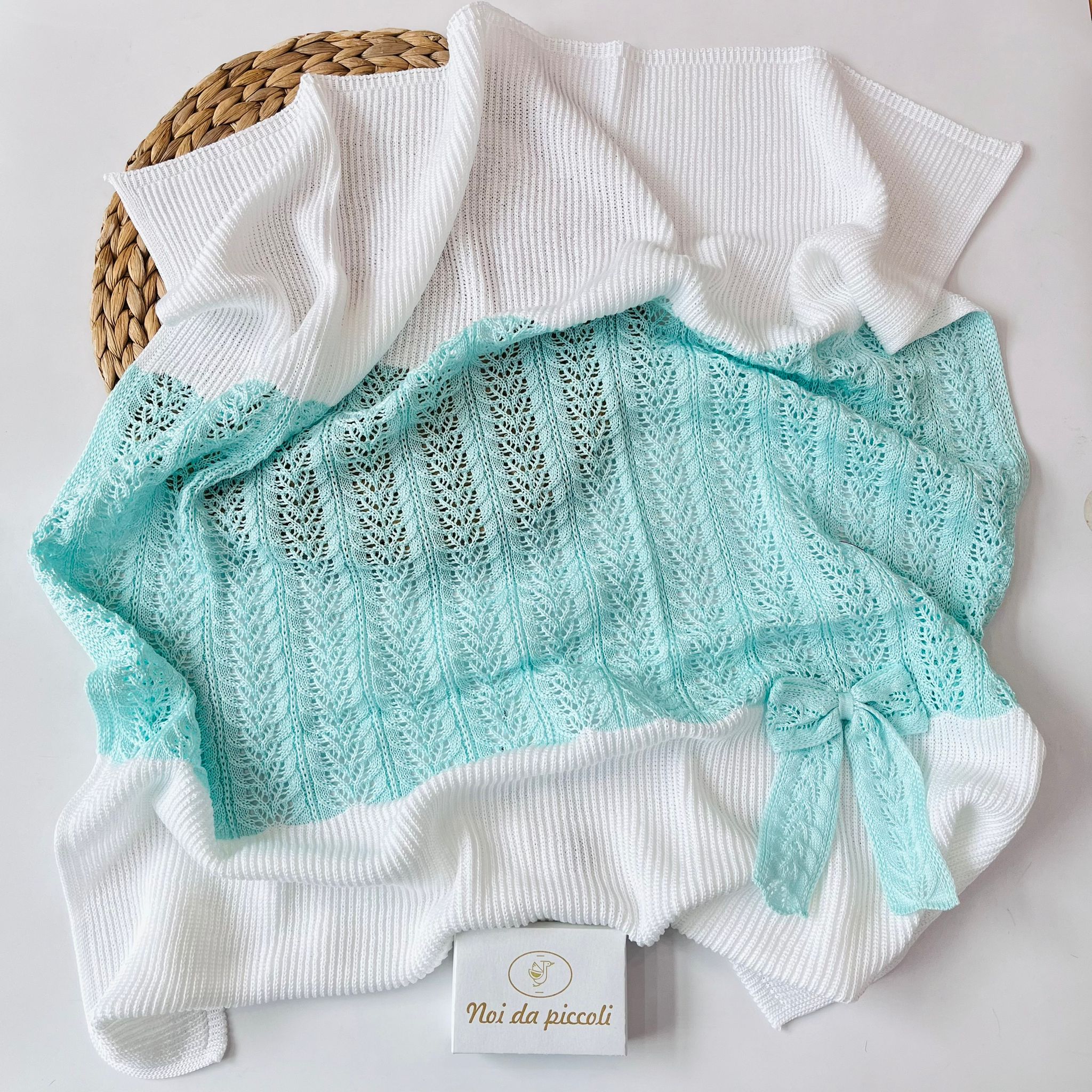 copertina 100% FILO DI COTONE ACQUA MARINA - Noi da piccoli