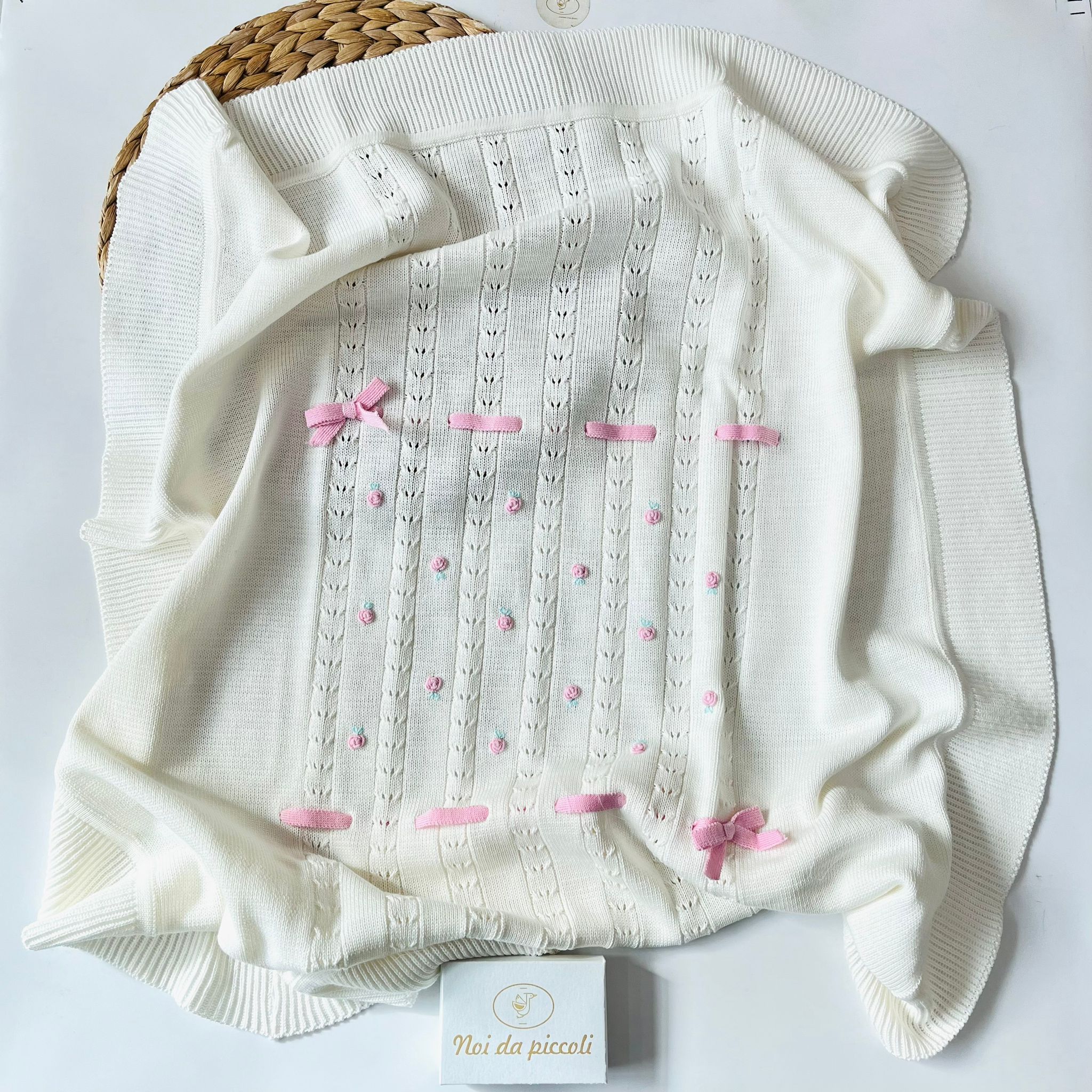 COPERTINA 100% FILO DI COTONE BIANCO - Noi da piccoli