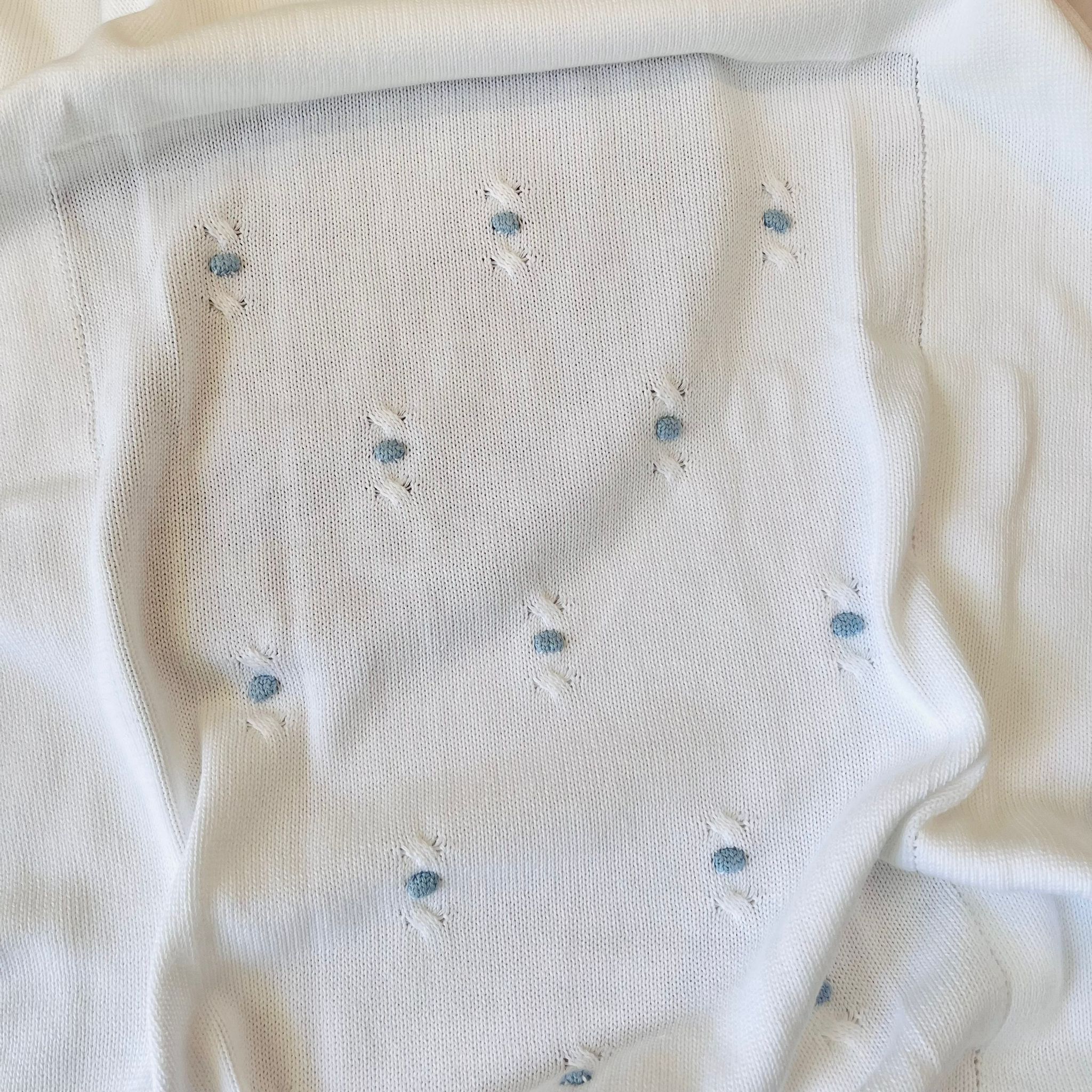 COPERTINA 100% FILO DI COTONE BIANCO - Noi da piccoli