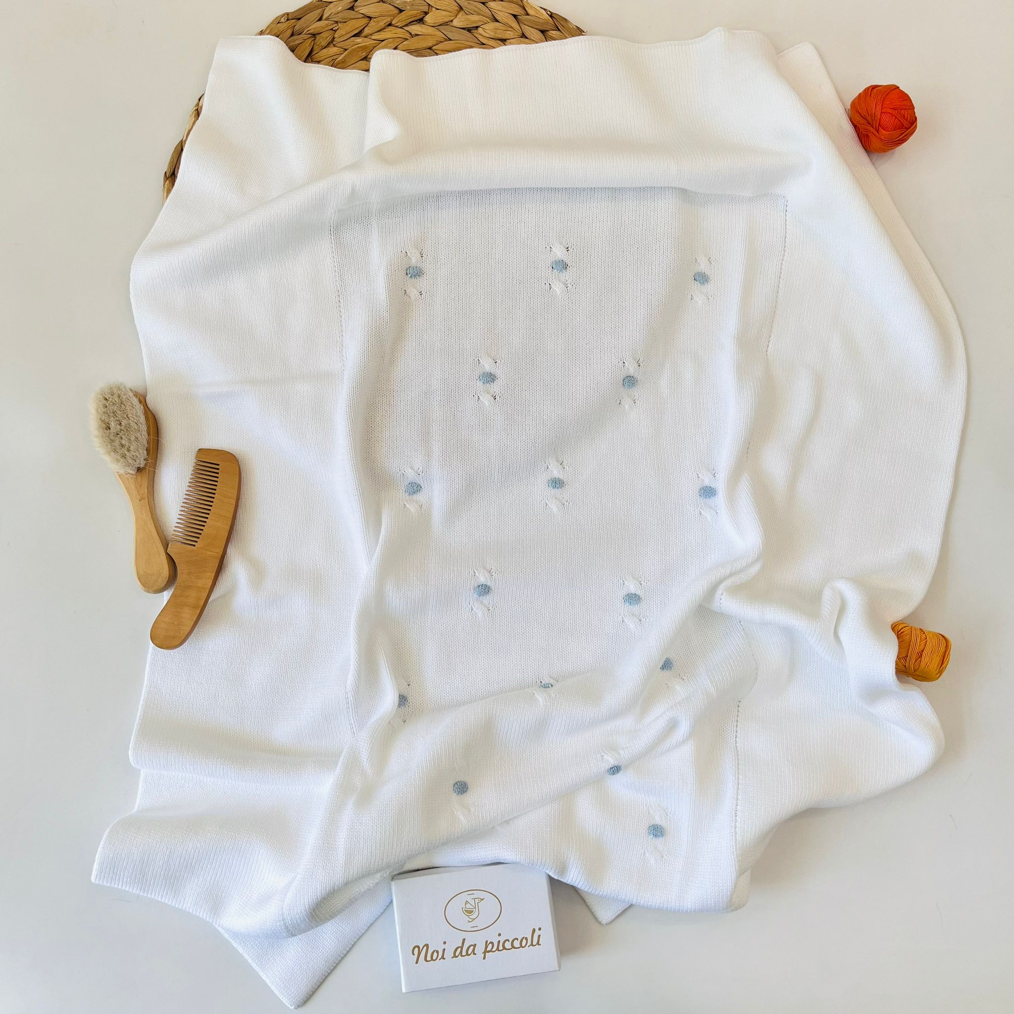 COPERTINA 100% FILO DI COTONE BIANCO - Noi da piccoli