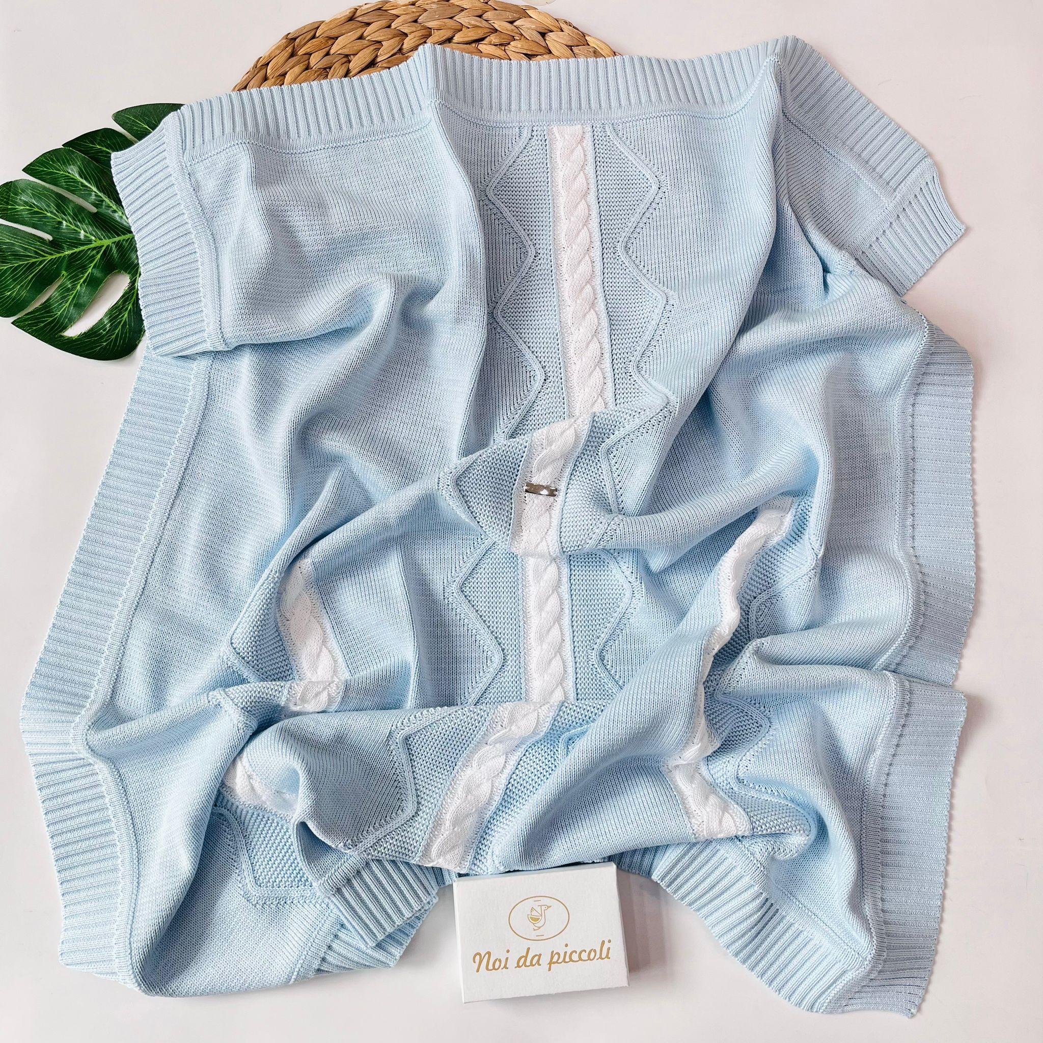 COPERTINA 100% FILO DI COTONE CIELO - Noi da piccoli