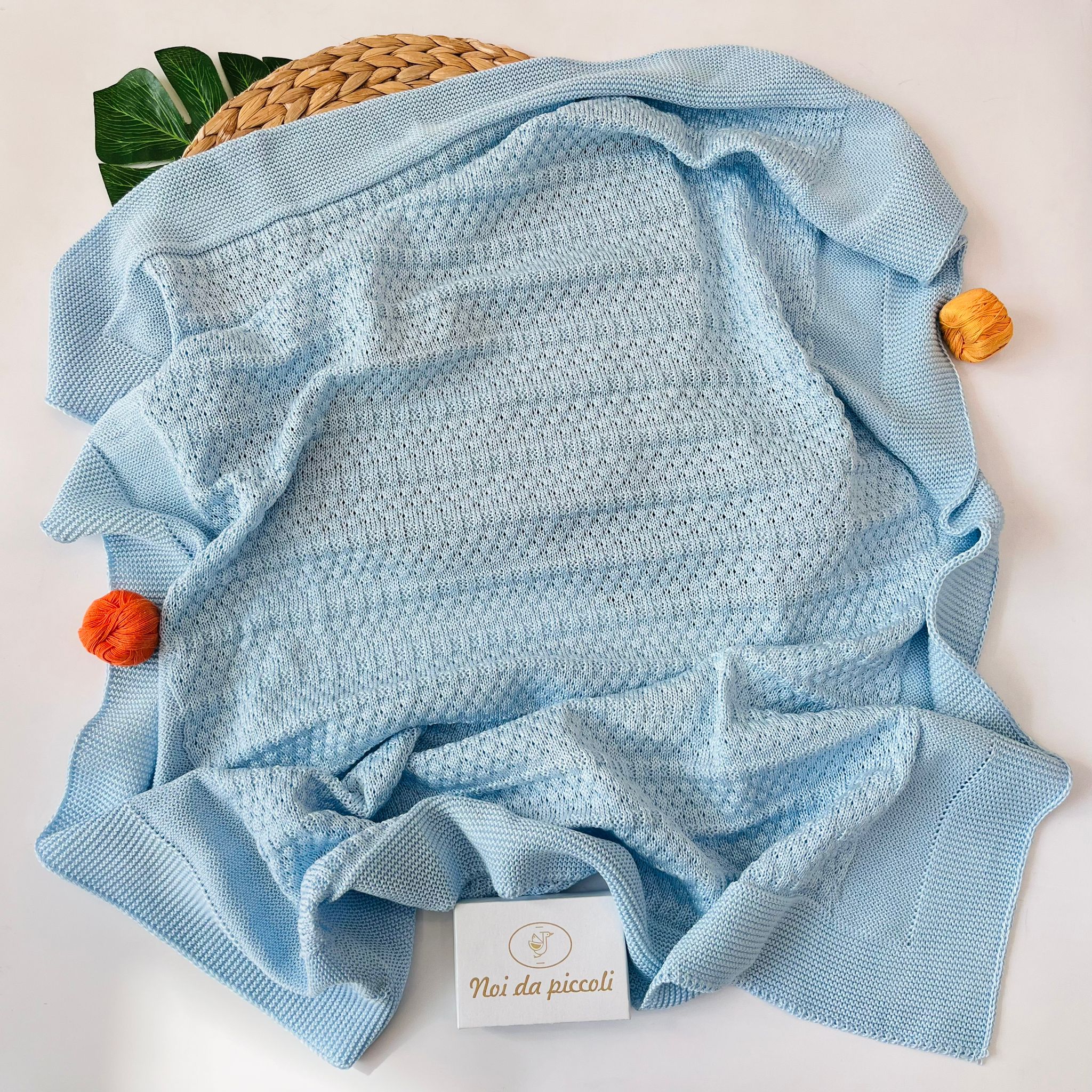 COPERTINA 100% FILO DI COTONE CIELO - Noi da piccoli