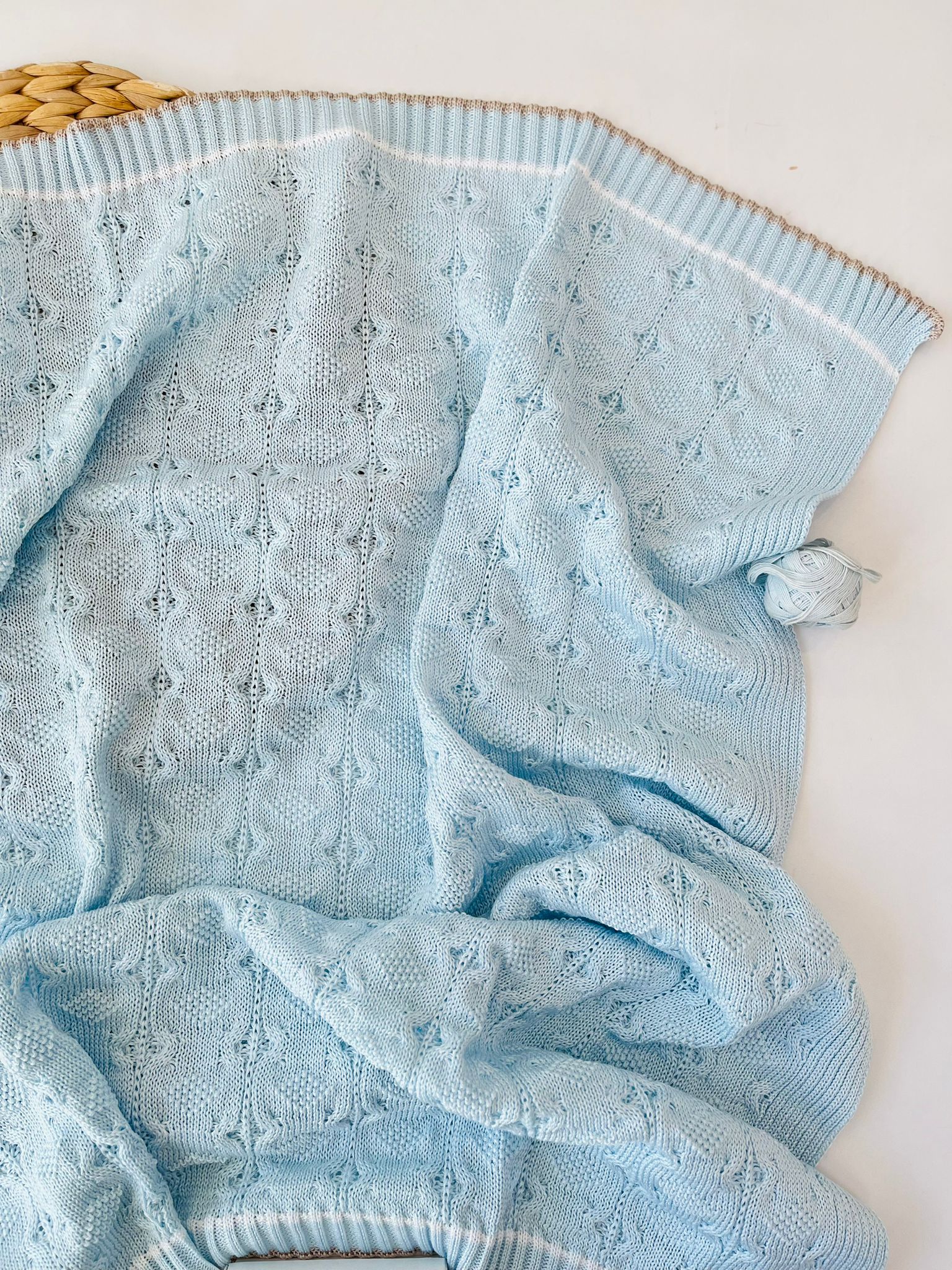 copertina 100% FILO DI COTONE CIELO NOCE - Noi da piccoli