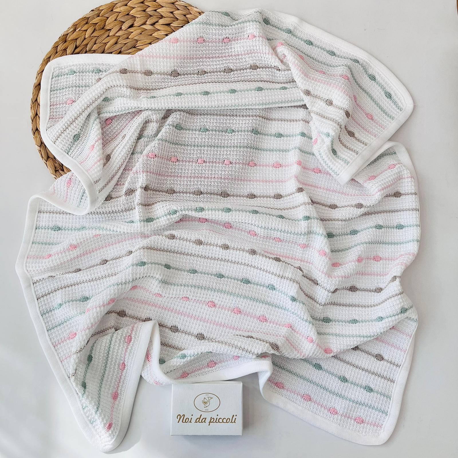 copertina 100% FILO DI COTONE PESCO MULTICOLOR - Noi da piccoli