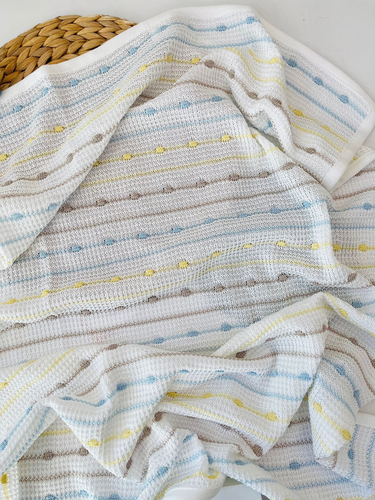 copertina 100% FILO DI COTONE POLVERE MULTICOLOR - Noi da piccoli