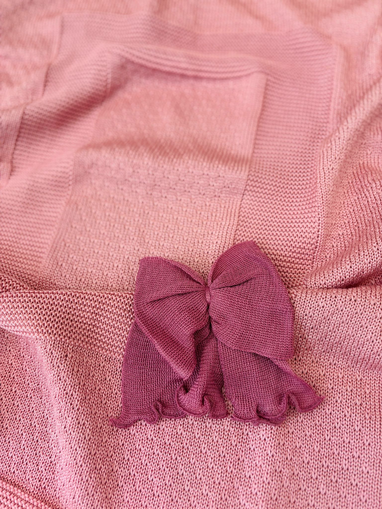 COPERTINA 100% FILO DI COTONE ROSA - Noi da piccoli