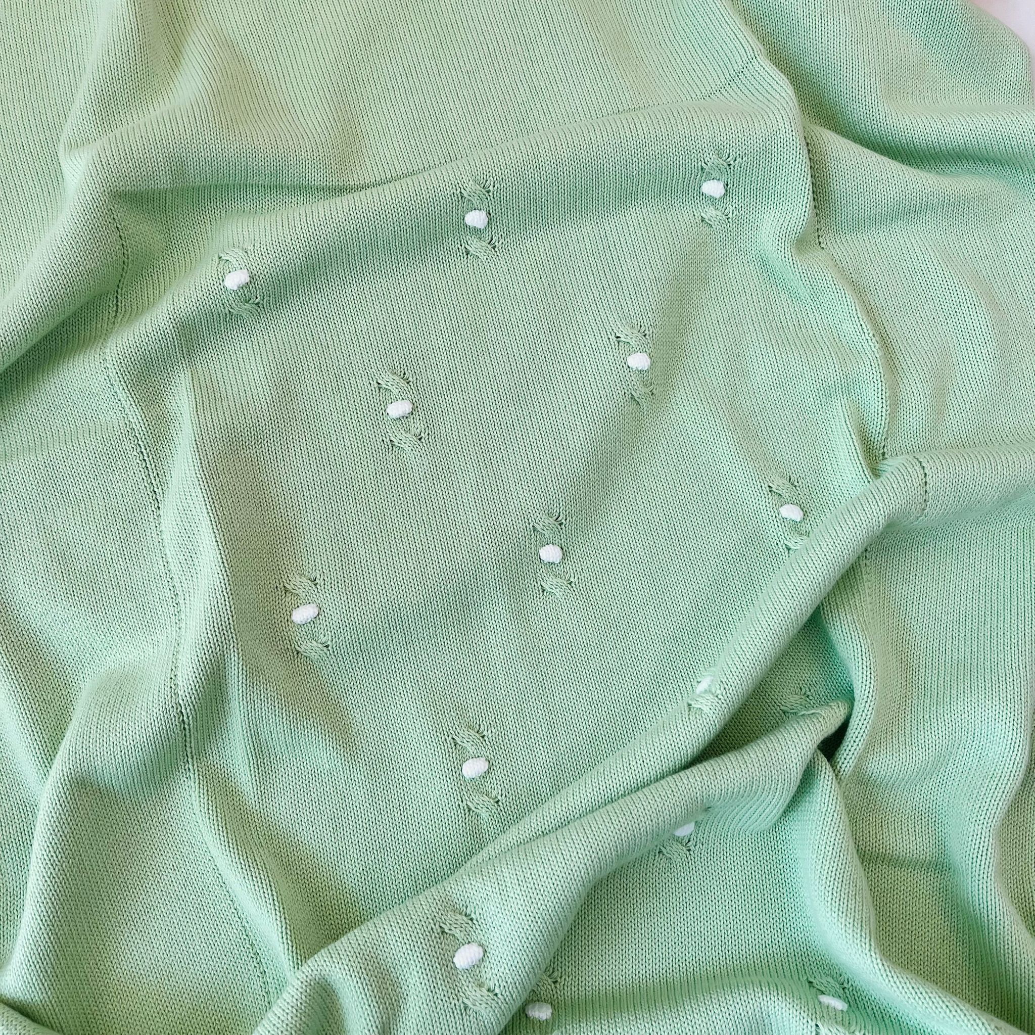 COPERTINA 100% FILO DI COTONE VERDE - Noi da piccoli