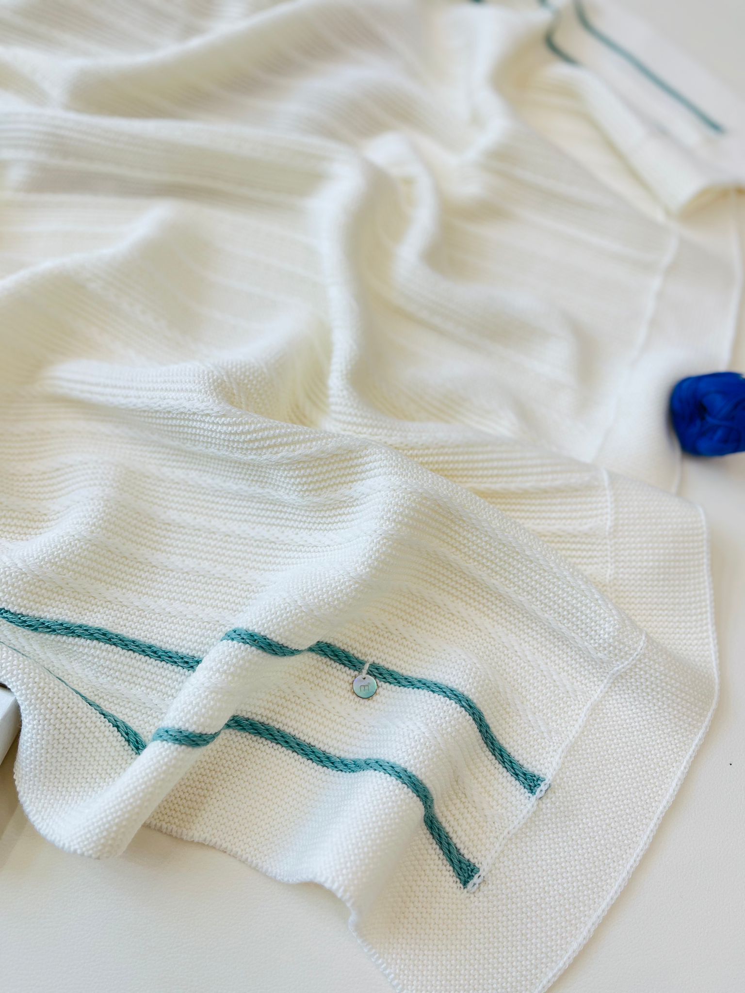 copertina 100% LANA VANIGLIA VERDE SALVIA - Noi da piccoli