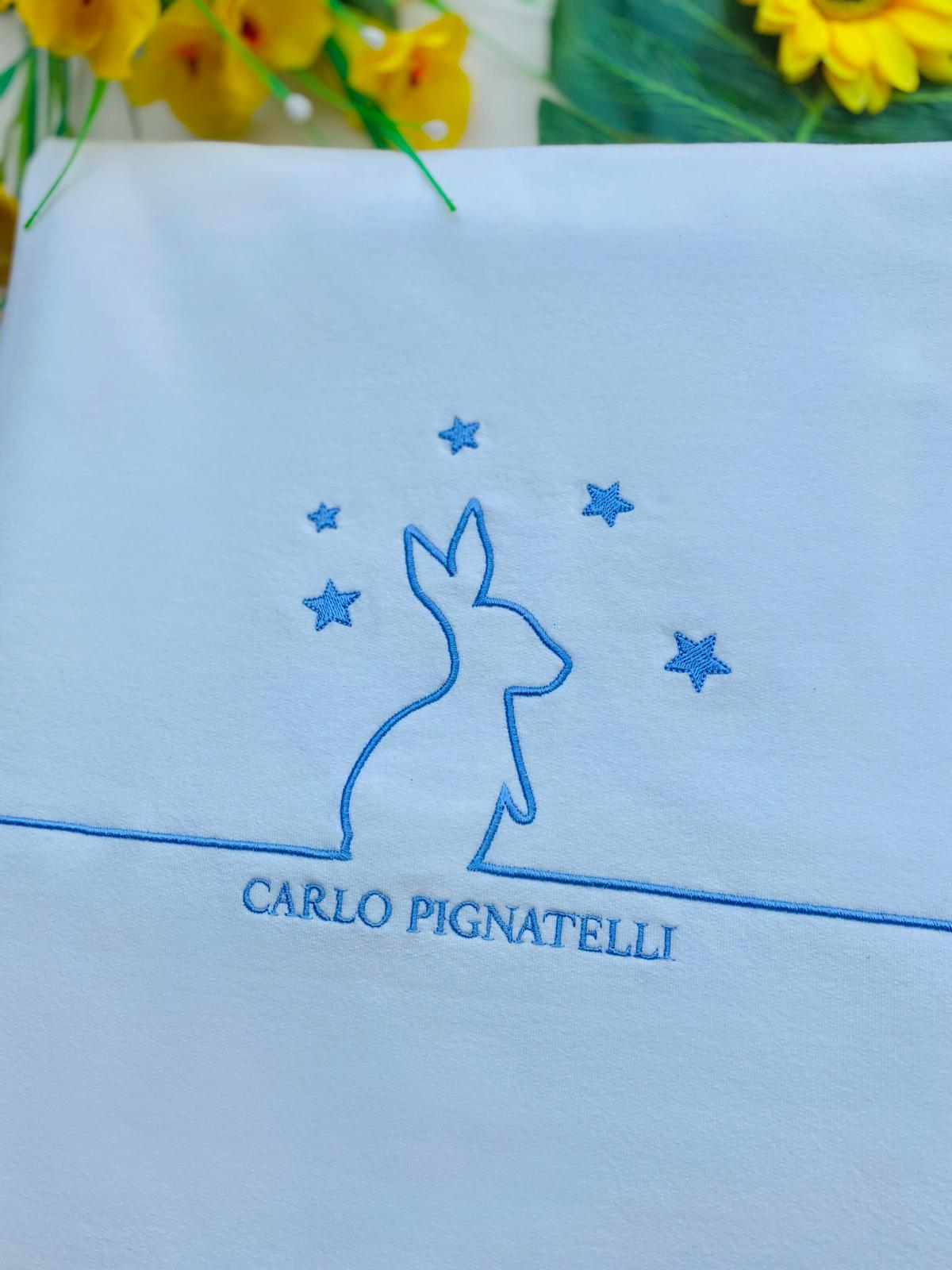 copertina caldo cotone BIANCO - CIELO - Noi da piccoli