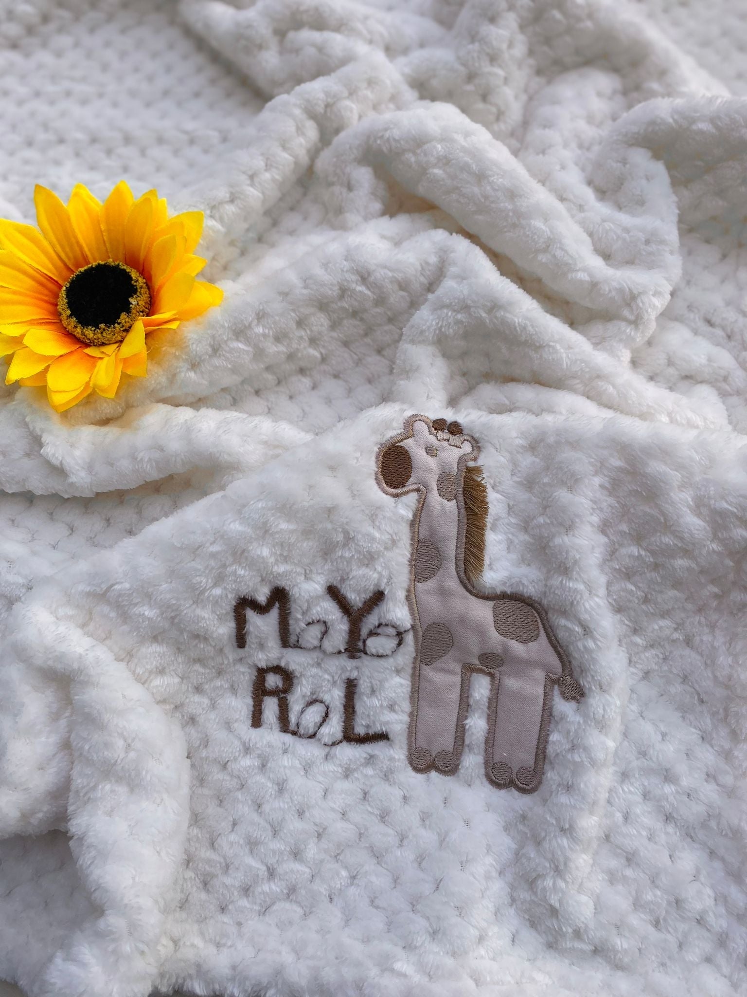 COPERTINA CON GIRAFFINA CINIGLIA BIANCO - Noi da piccoli