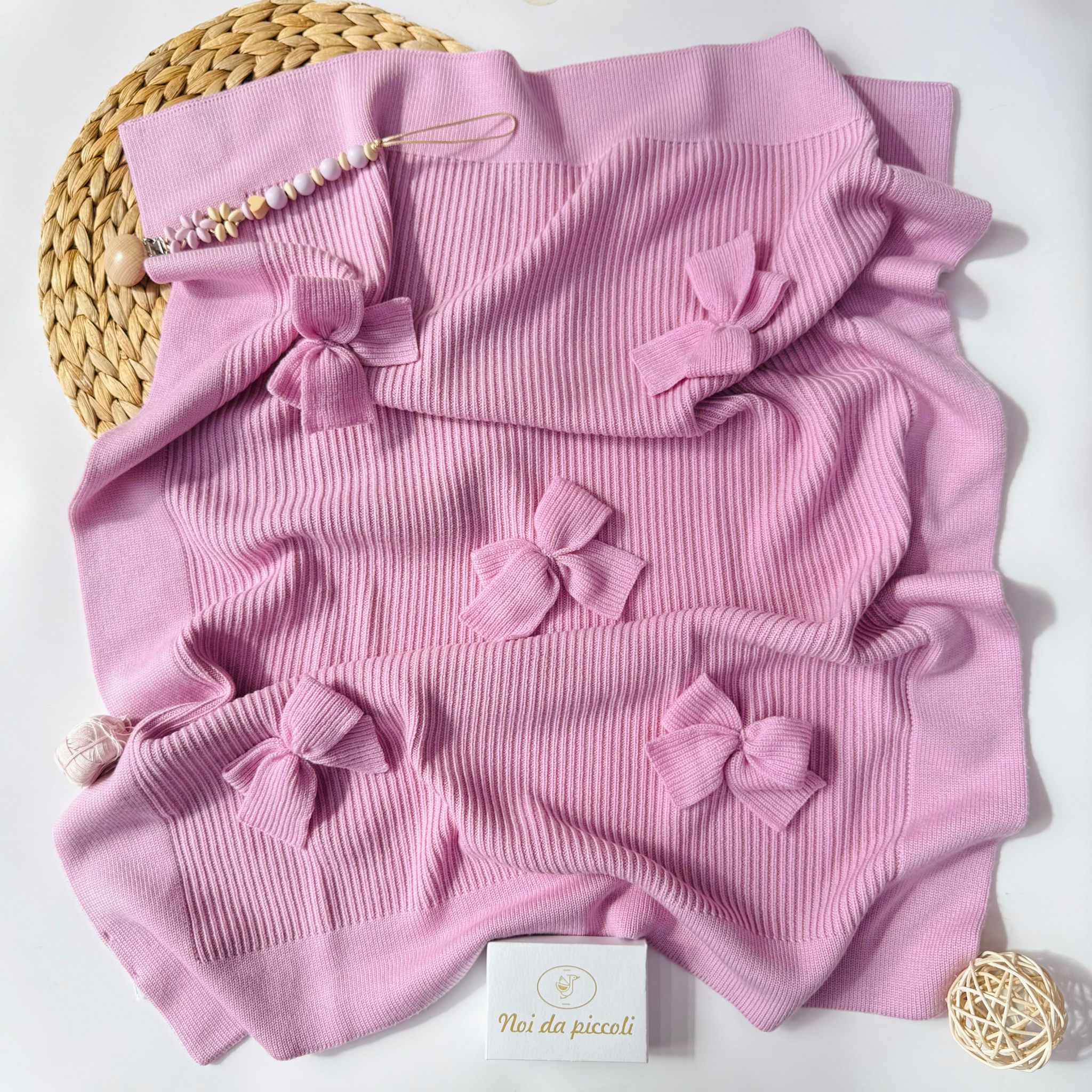 COPERTINA COSTINE 100% LANA LILLATA - Noi da piccoli