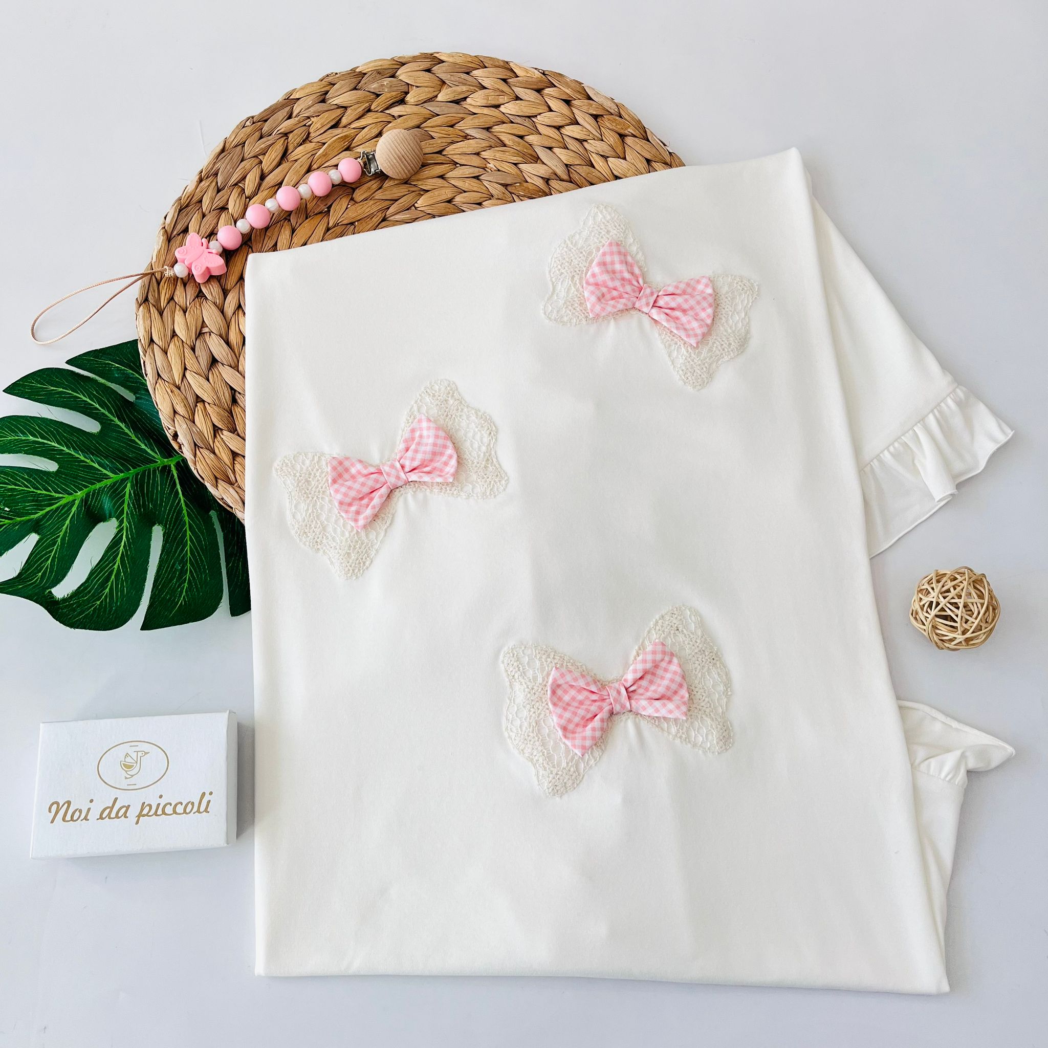 COPERTINA FIOCCHI 100 % COTONE ROSA - Noi da piccoli