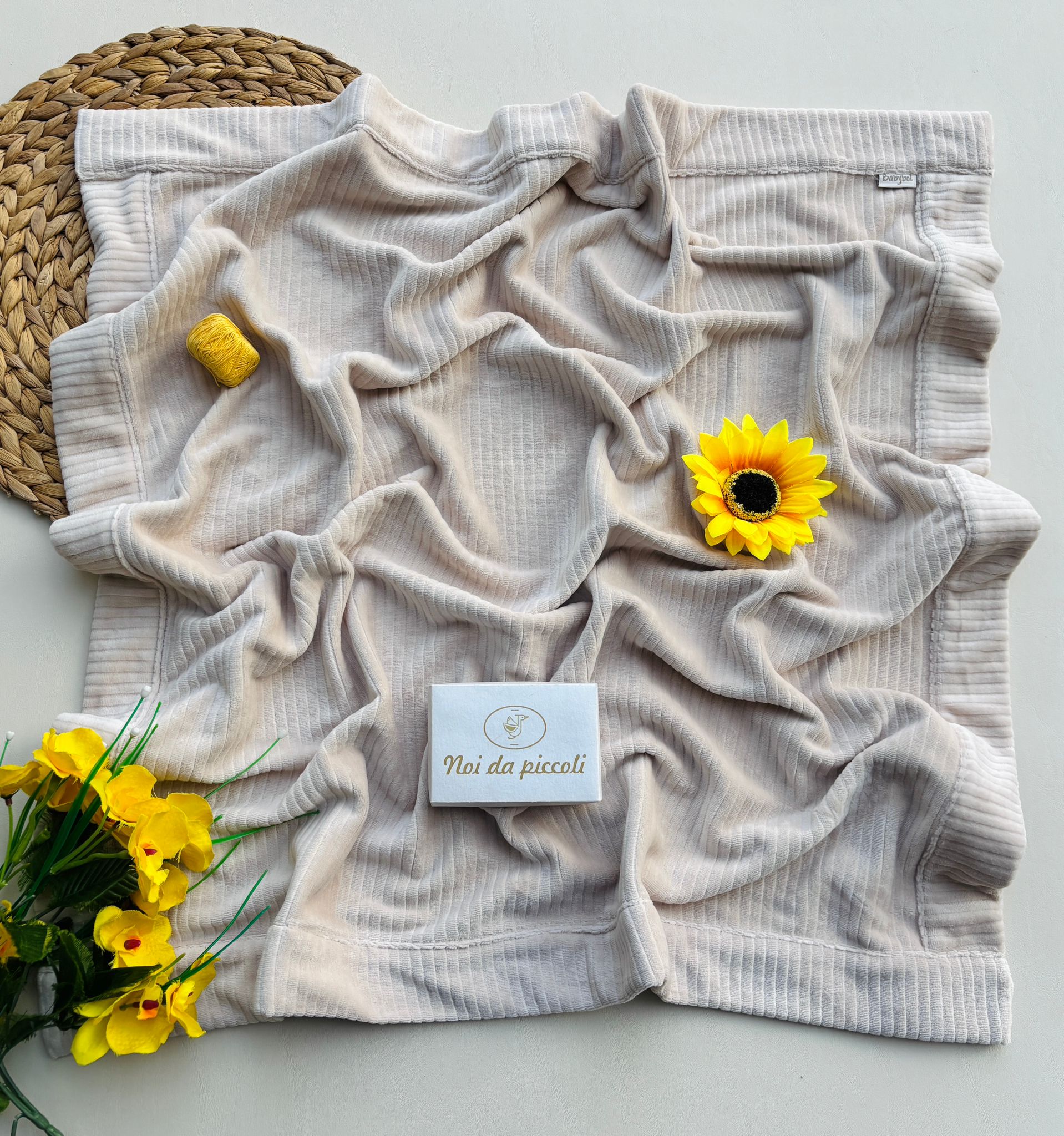 COPERTINA IN CINIGLIA A COSTINE BEIGE - Noi da piccoli