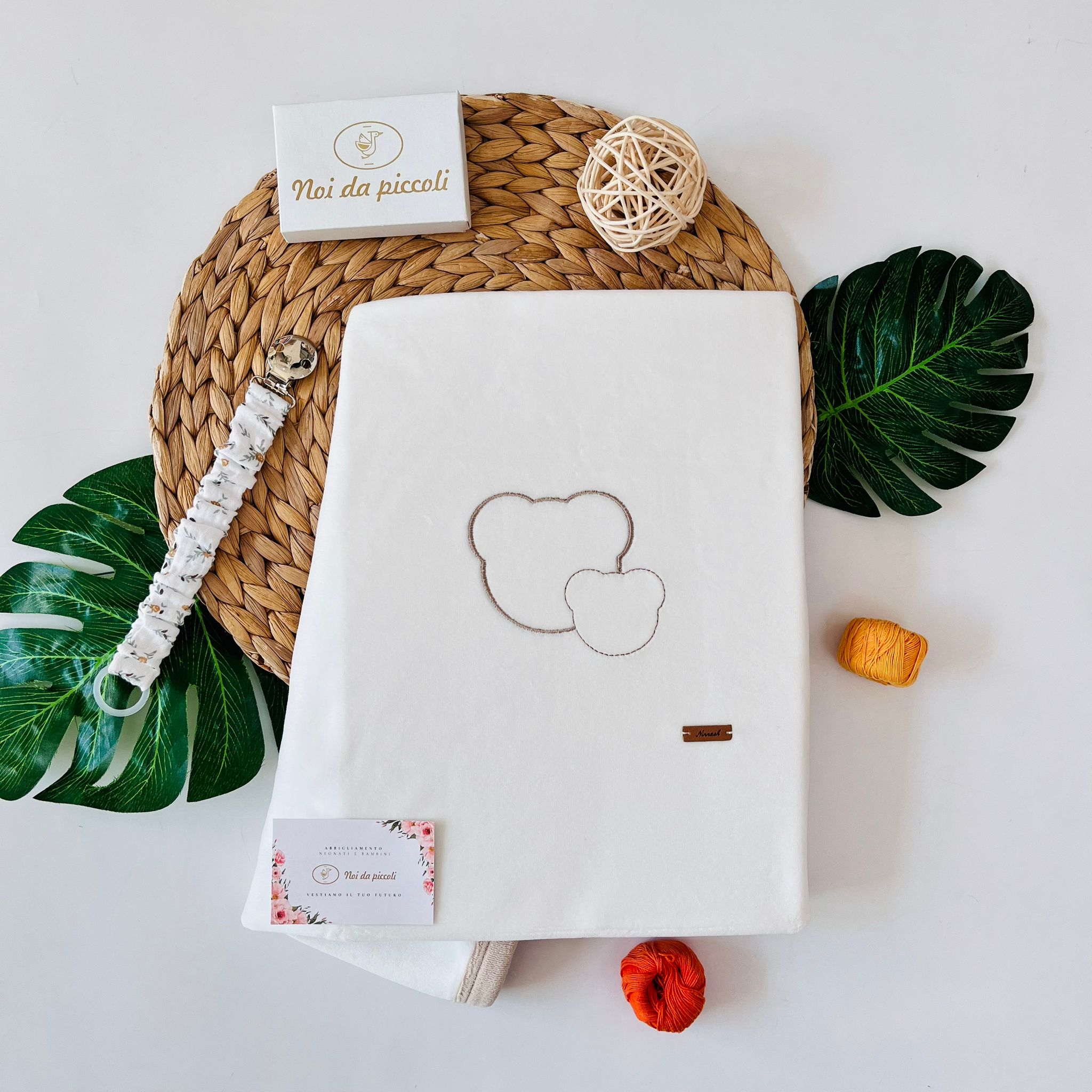 COPERTINA IN CINIGLIA CON ORSETTI PANNA BEIGE - Noi da piccoli