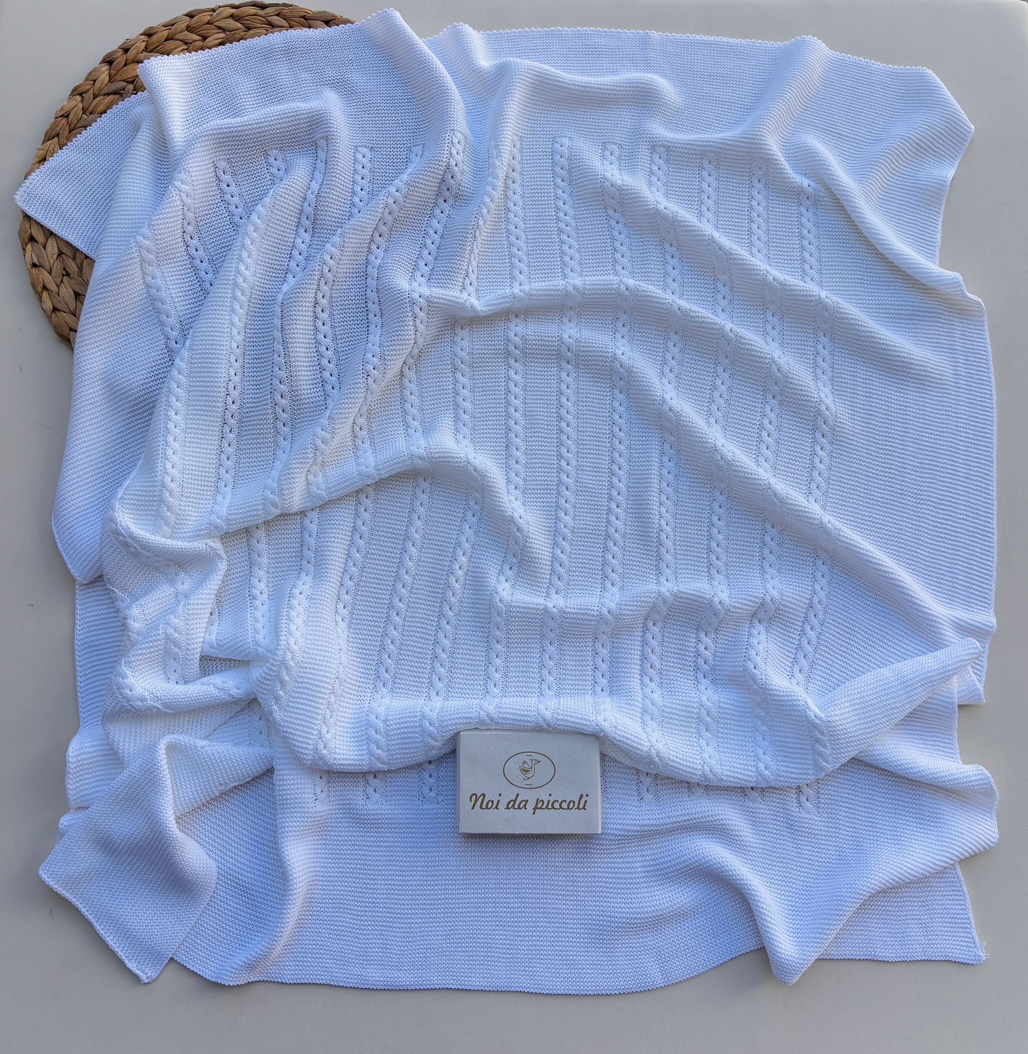 COPERTINA IN COTONE BIANCO - Noi da piccoli