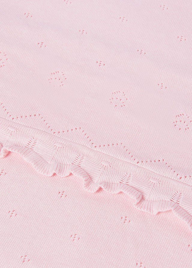 COPERTINA IN COTONE CON DELICATI RICAMINI CUARZO - Noi da piccoli