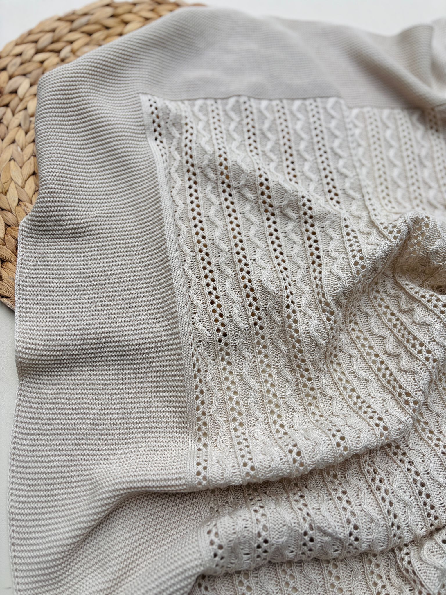 COPERTINA IN COTONE CREMA - Noi da piccoli