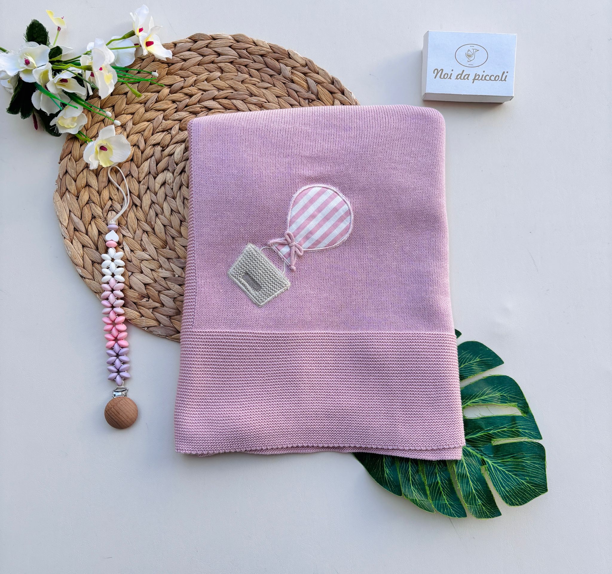 COPERTINA IN COTONE ROSA - Noi da piccoli