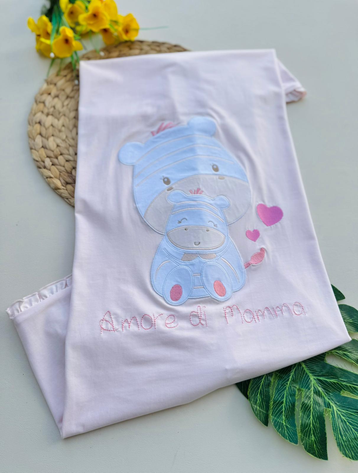 COPERTINA IN COTONE ROSA - Noi da piccoli