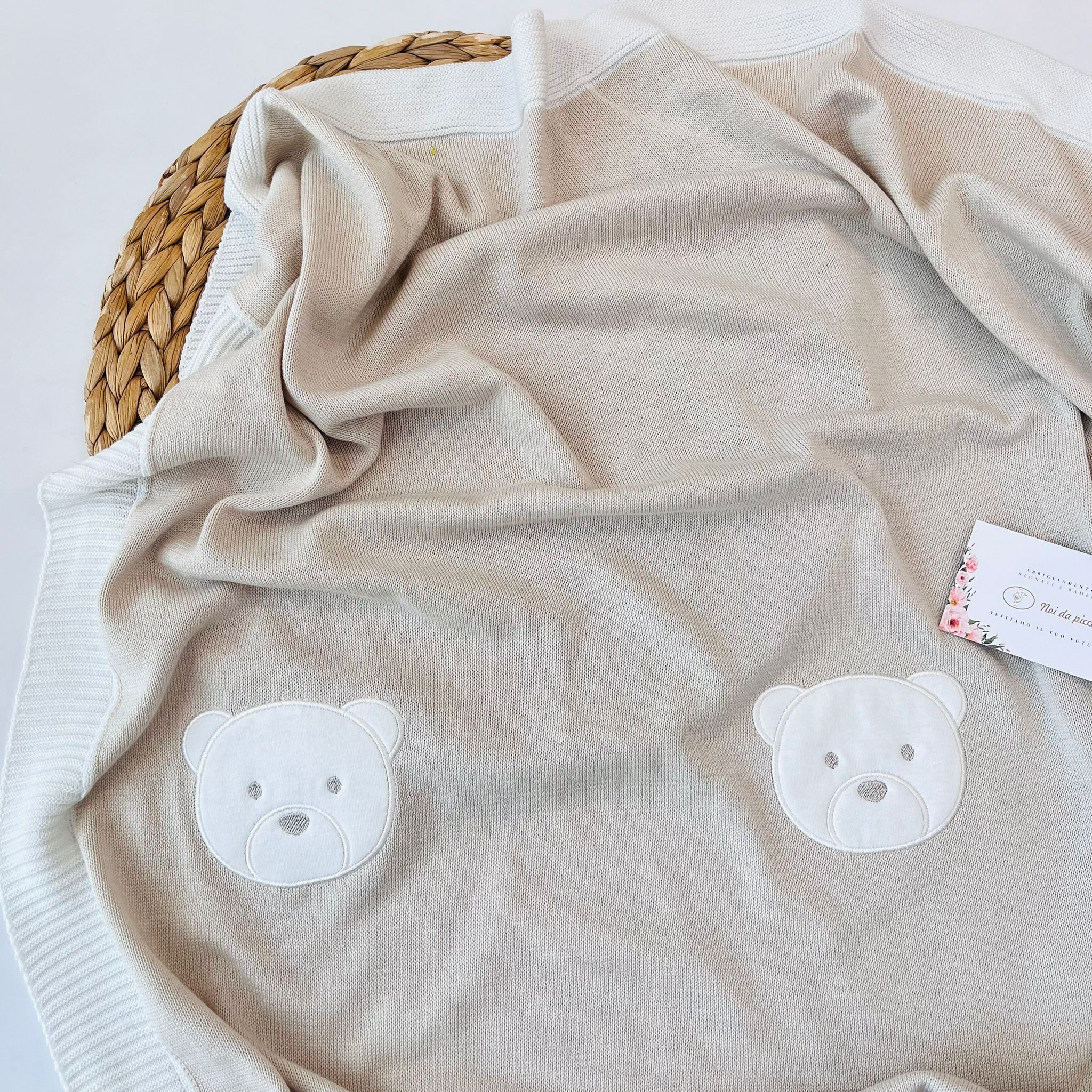 COPERTINA IN FILO TORTORA - Noi da piccoli