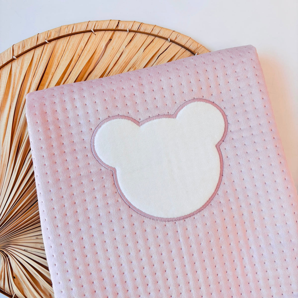 copertina IN VELLUTO CON TEDDY ROSA - Noi da piccoli