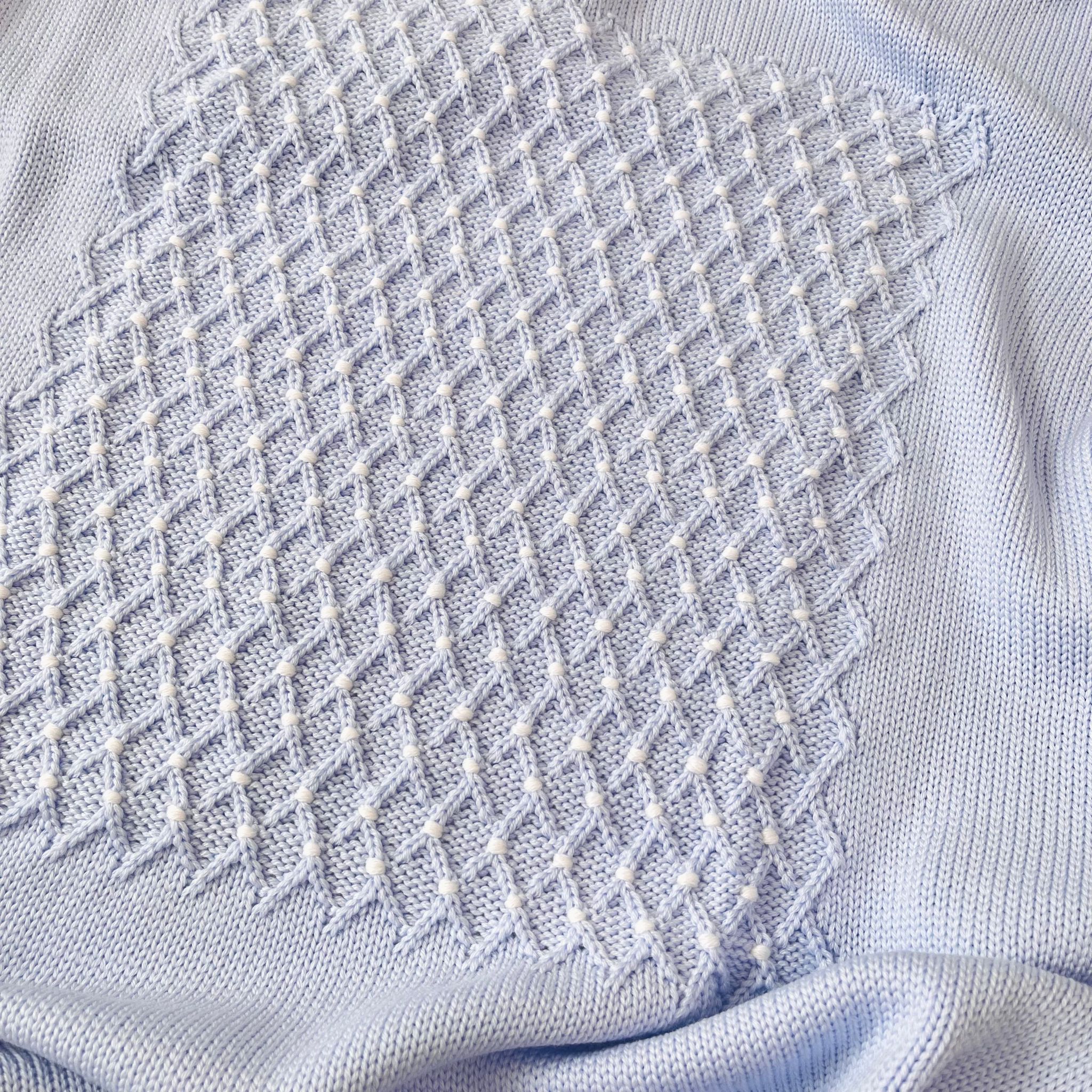 COPERTINA INTRECCIO 100% lana merino extrafine SUGAR - Noi da piccoli