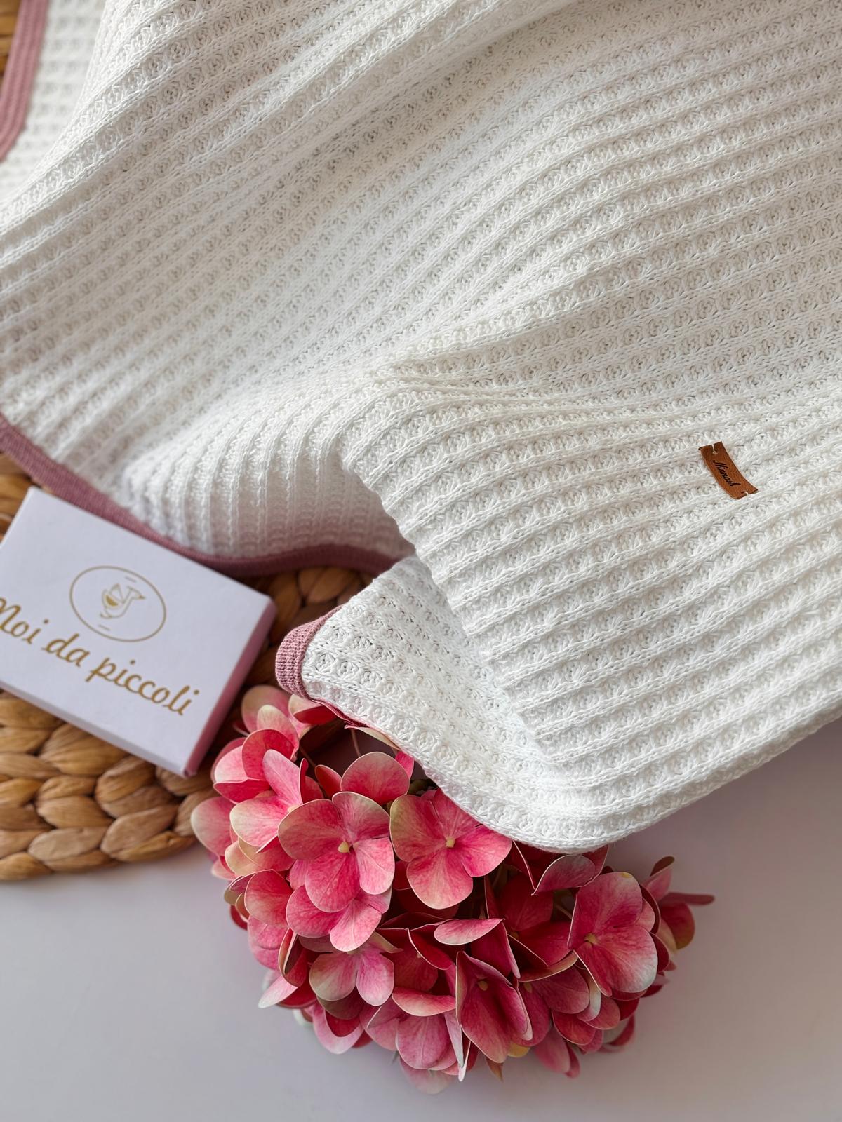 COPERTINA NIDO D'APE BORDINO ROSA - Noi da piccoli